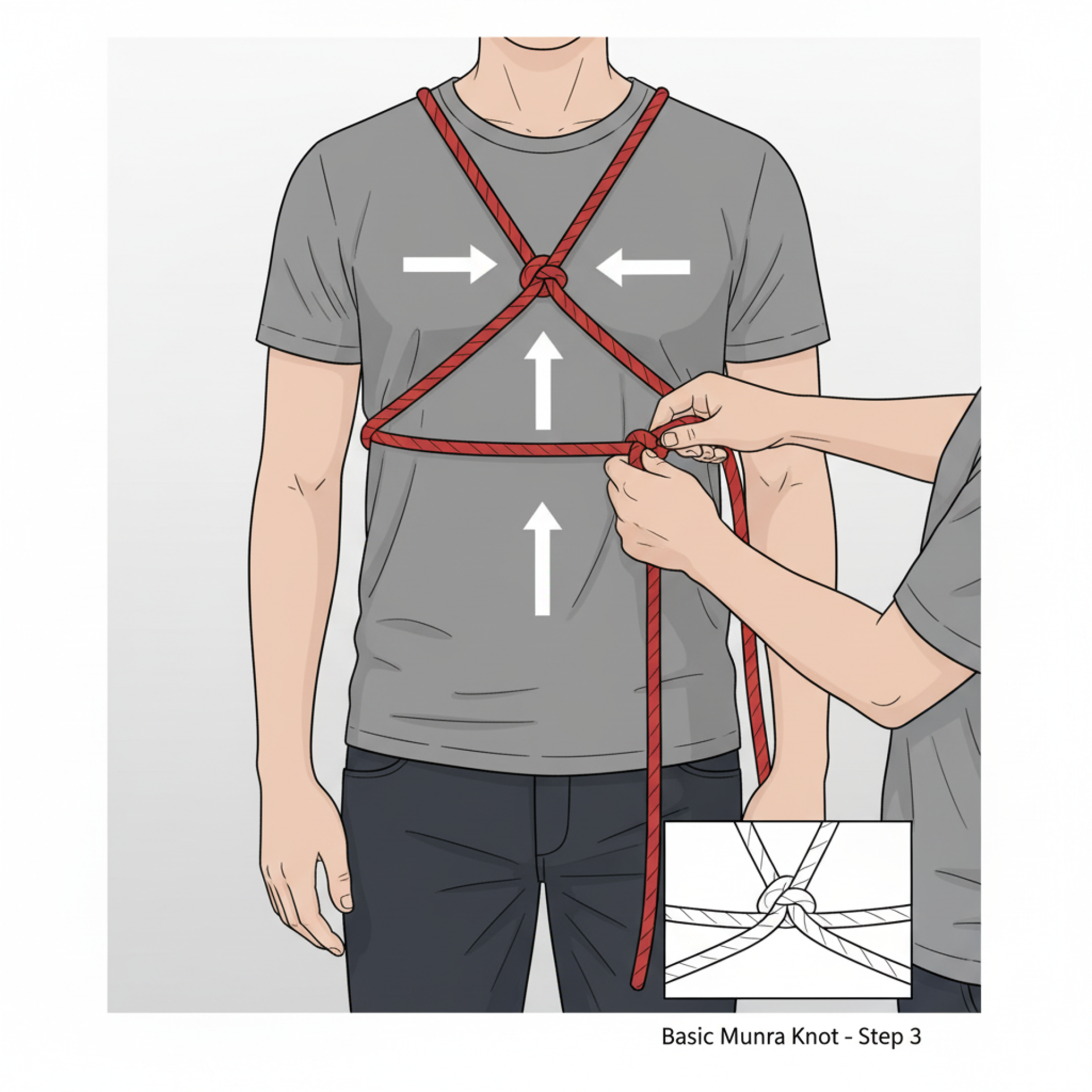 Voorbeeld van Shibari knopen