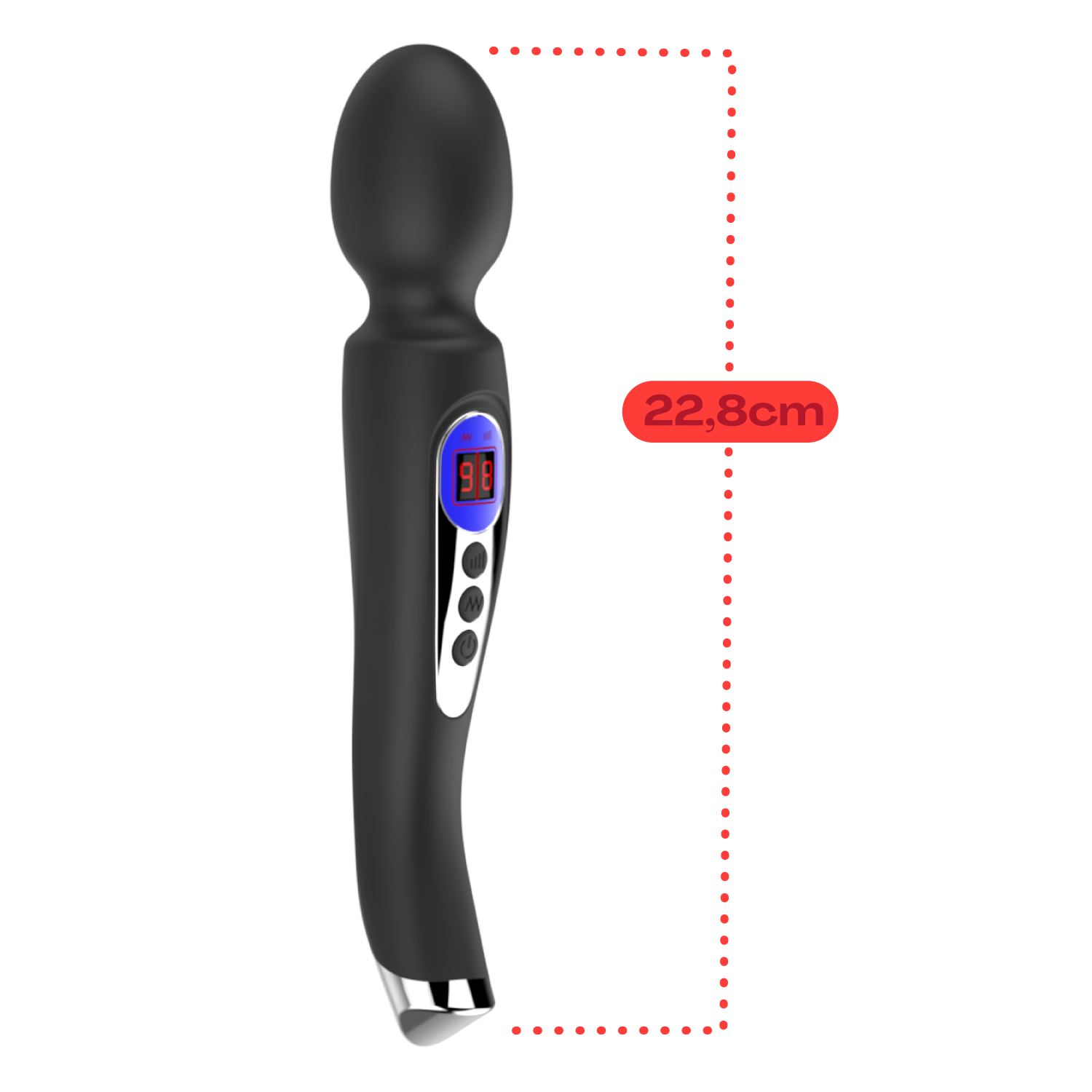wand vibrator met ei 22,8cm zwart kopen
