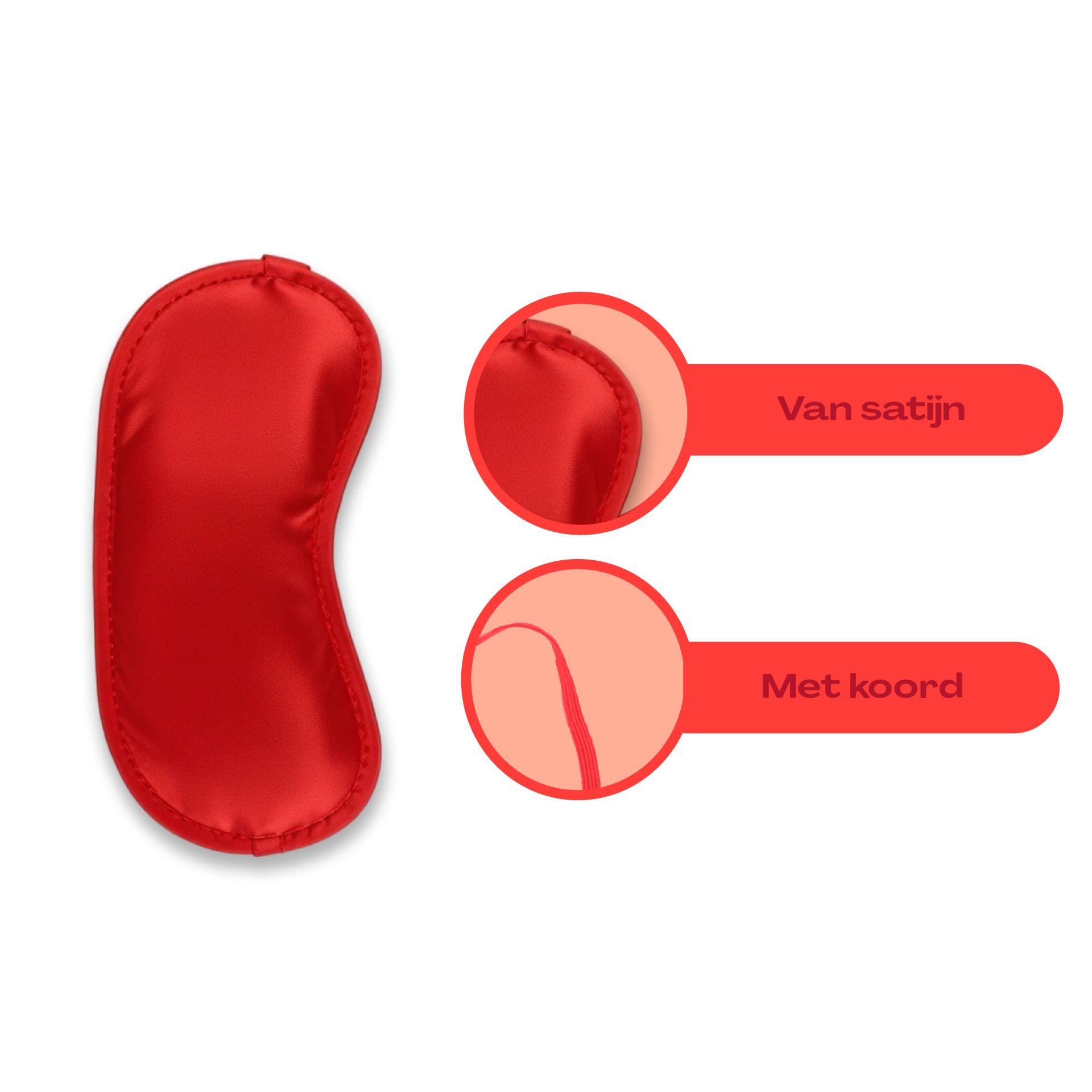 Satijnen blinddoek rood kopen