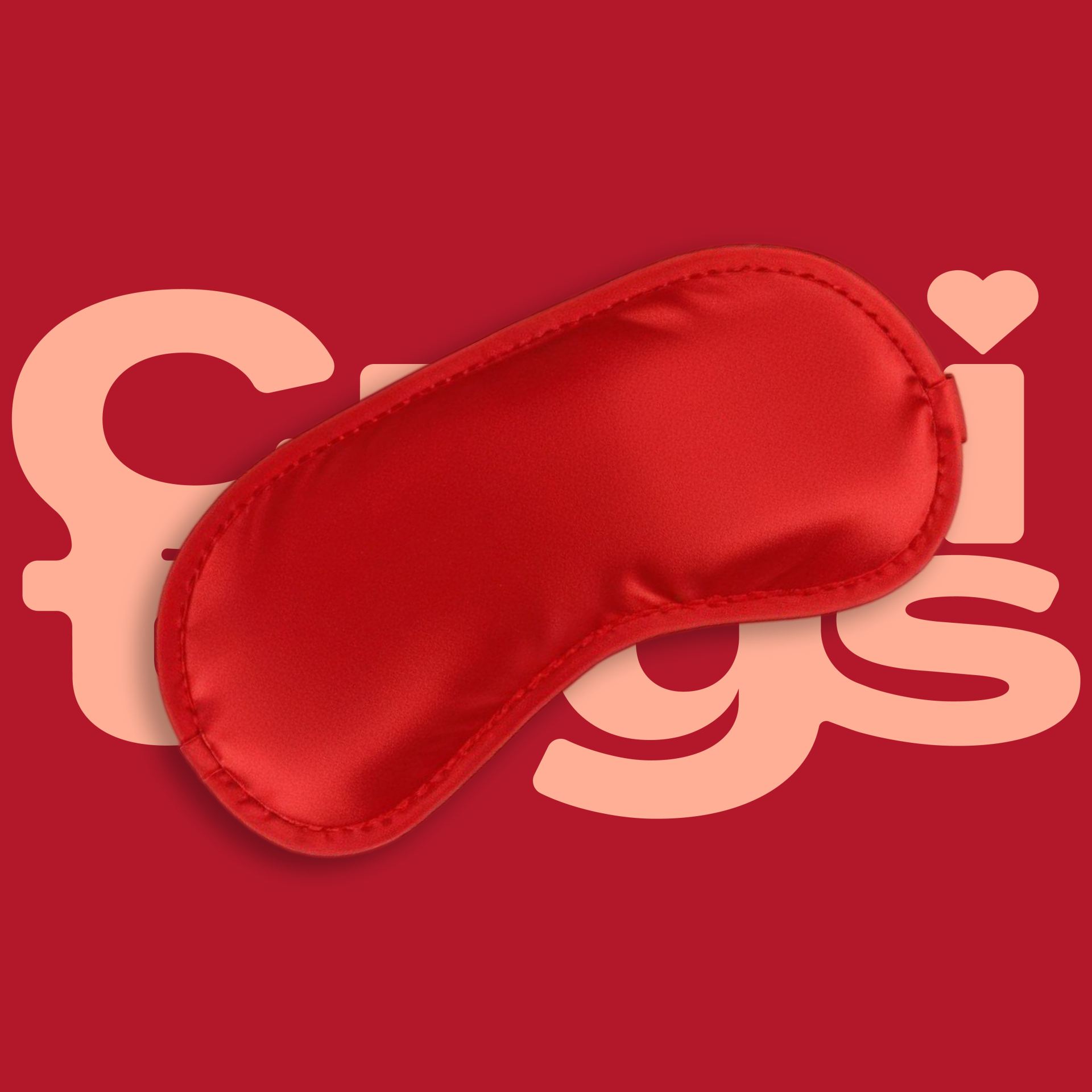 Satijnen blinddoek rood bestellen online