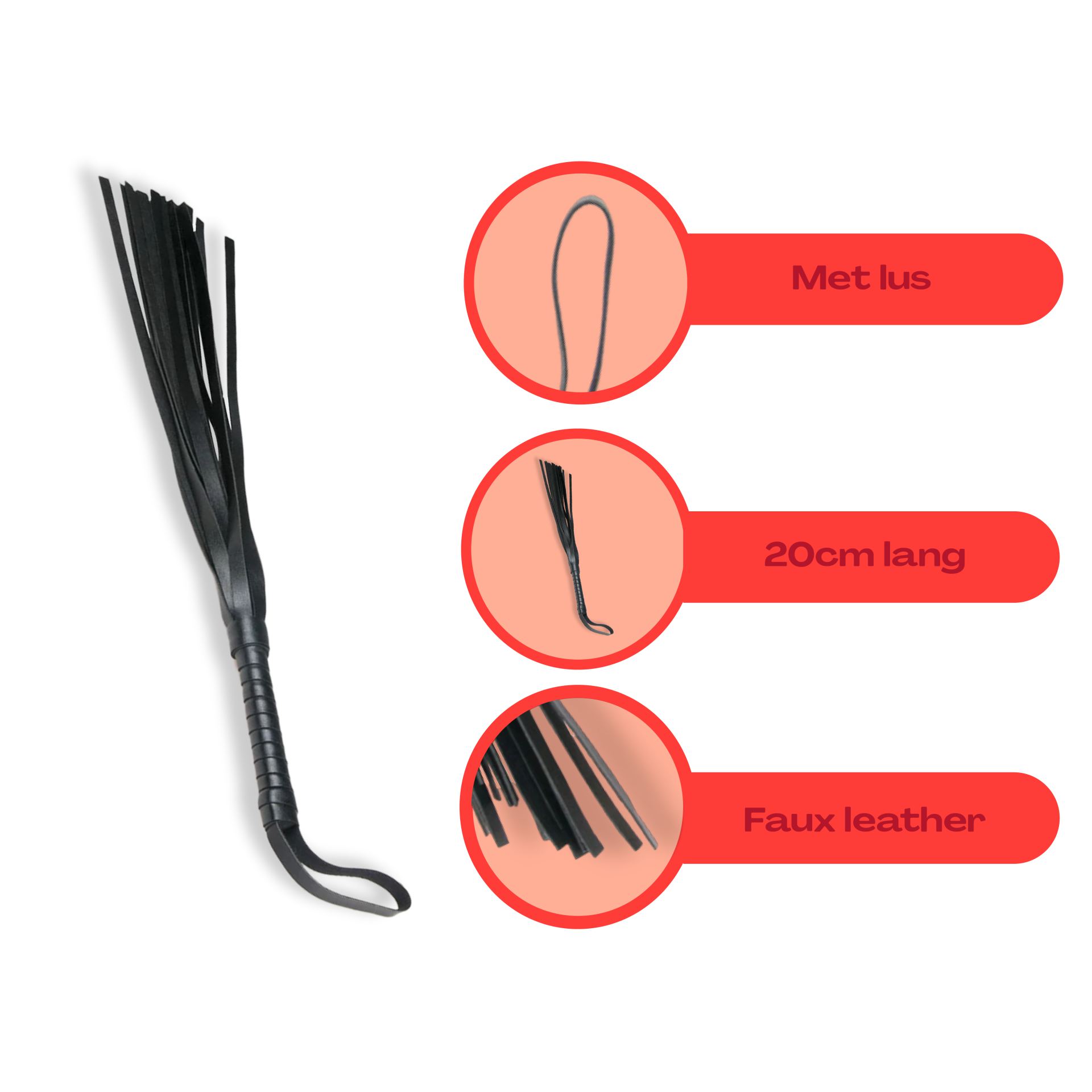 Zweep nepleer 20cm handvat kopen