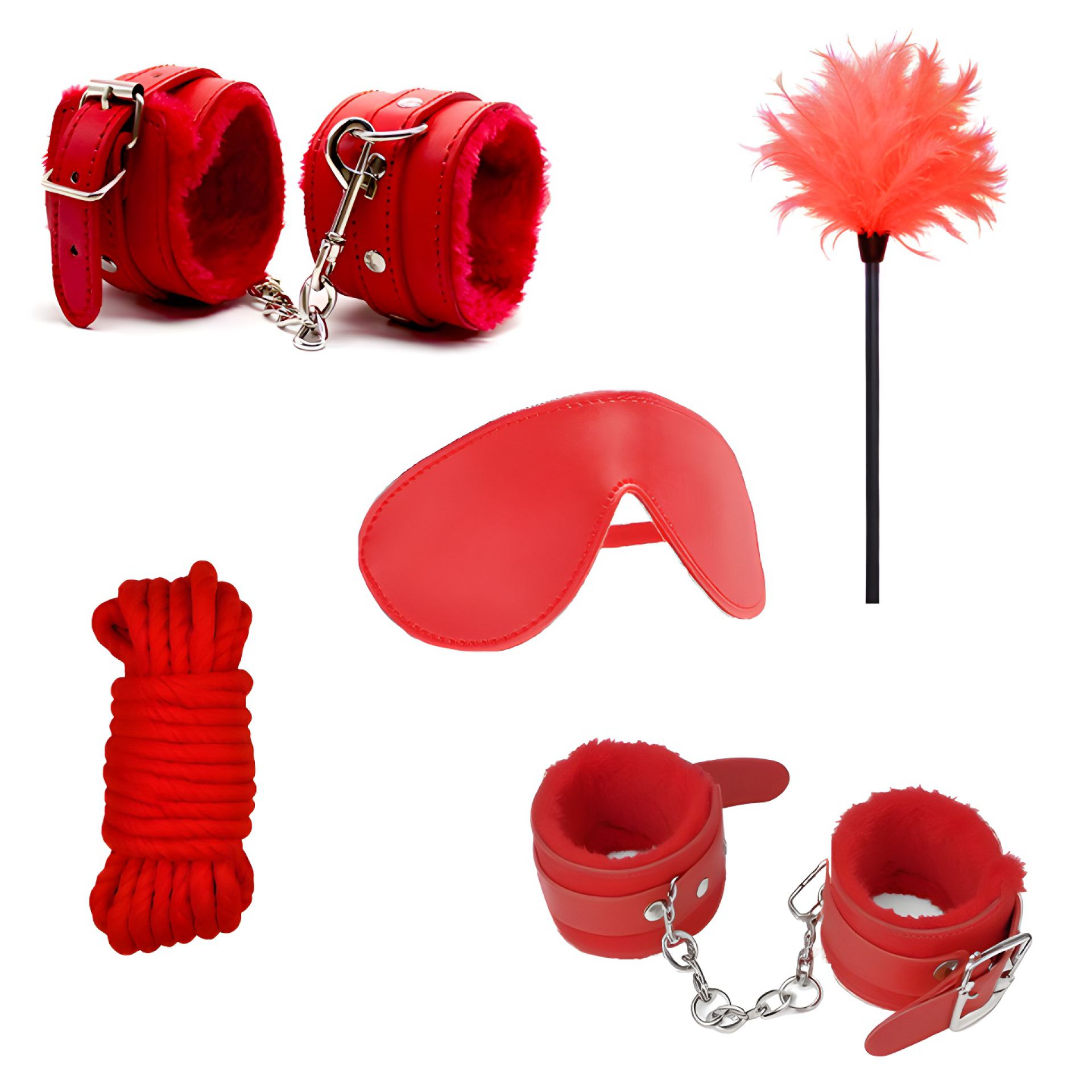 Bondage set Rough Red 9-delig kopen