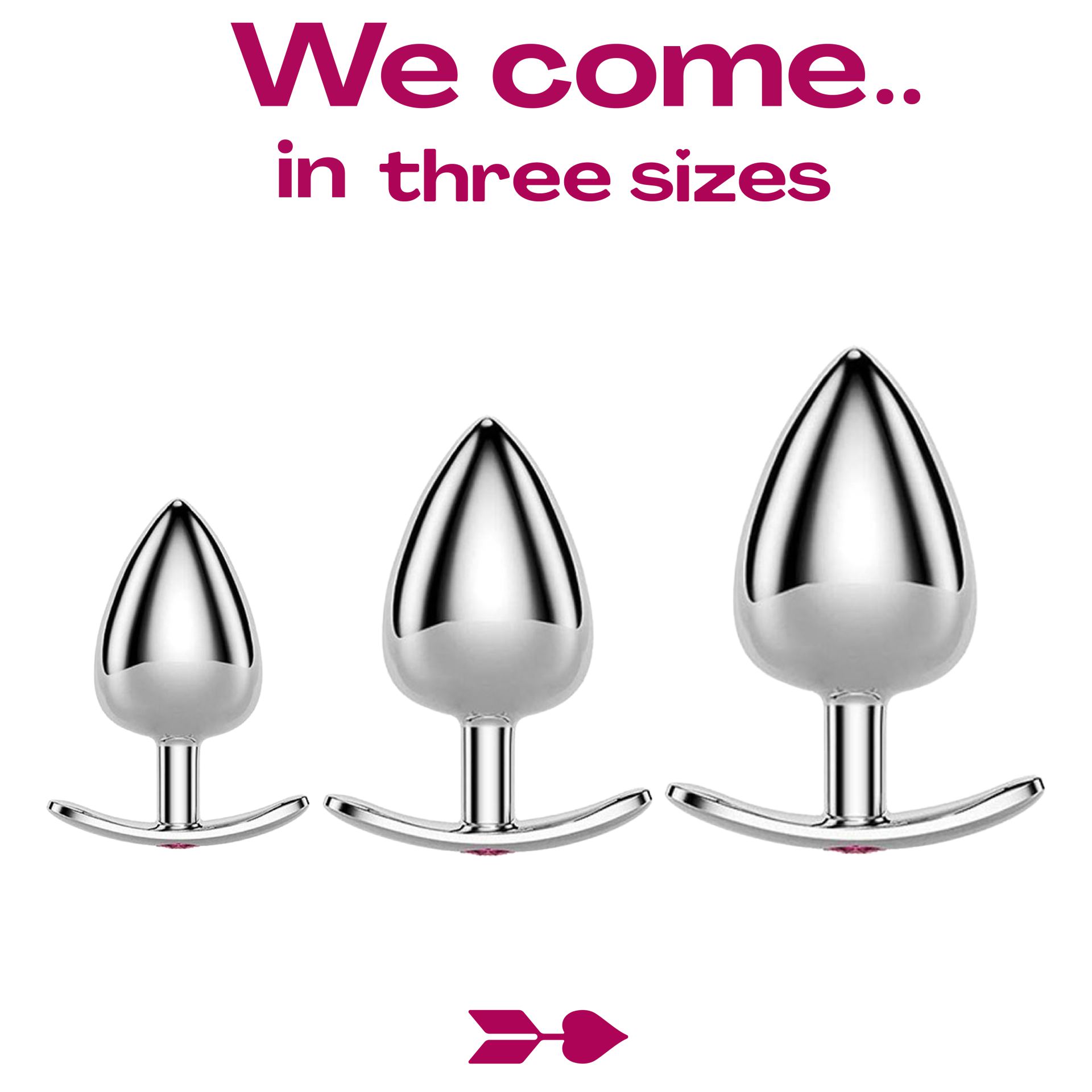 lichtroze diamant anker metalen butt plug