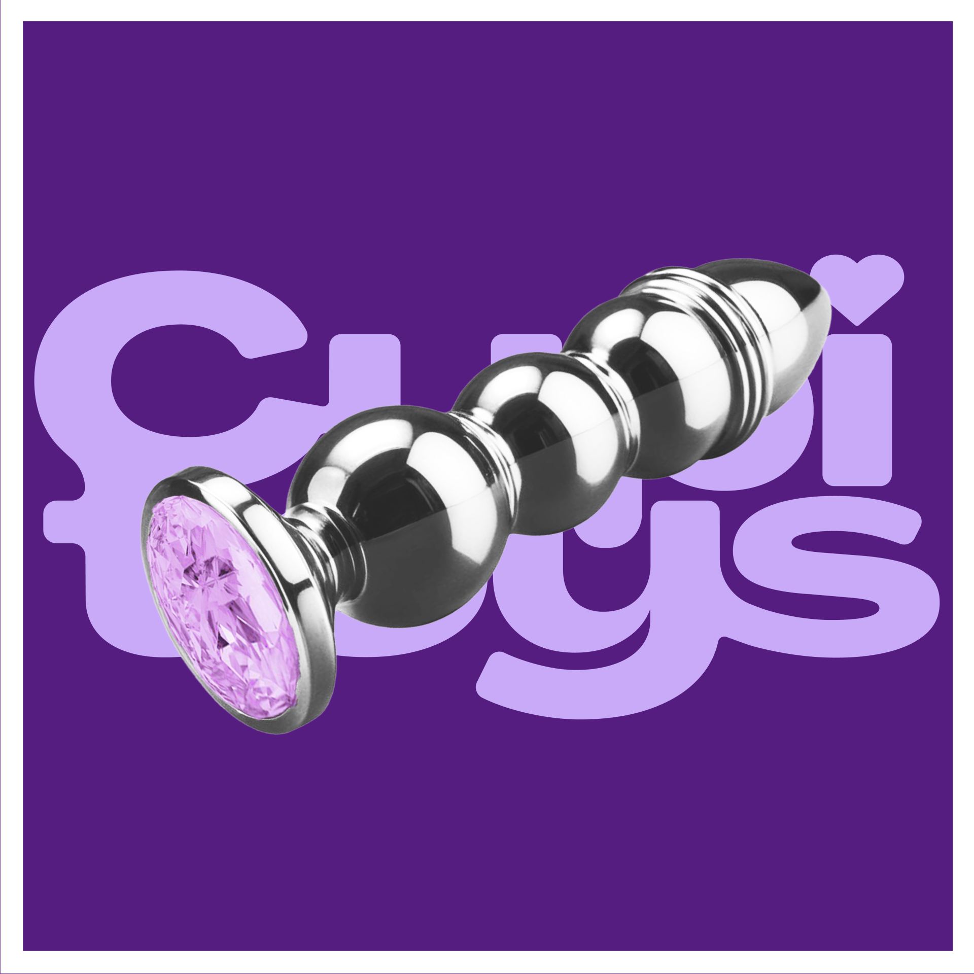 metalen butt plug puntig bolletjes zilver