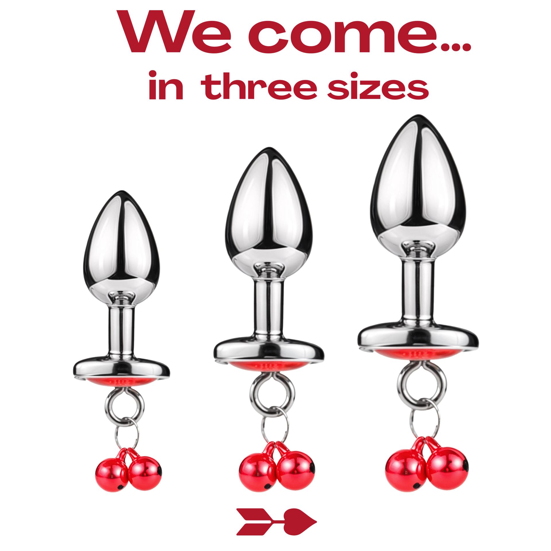 metalen butt plug zilver rood belletjes online