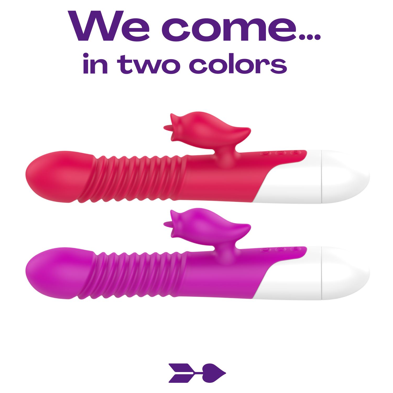 Tarzan vibrator paars tong stotend 2in1 24,2cm