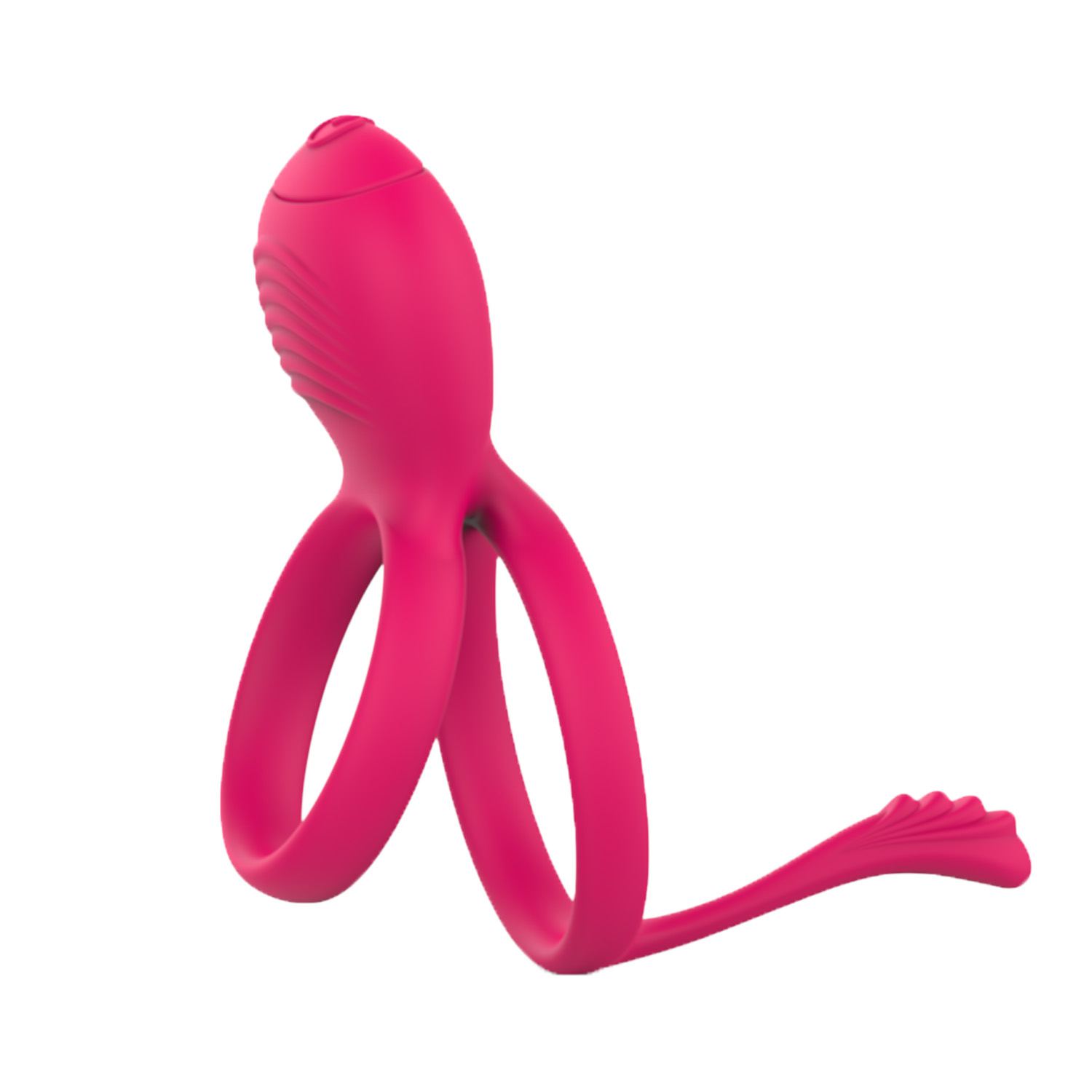 Vibrerende dubbele cockring roze