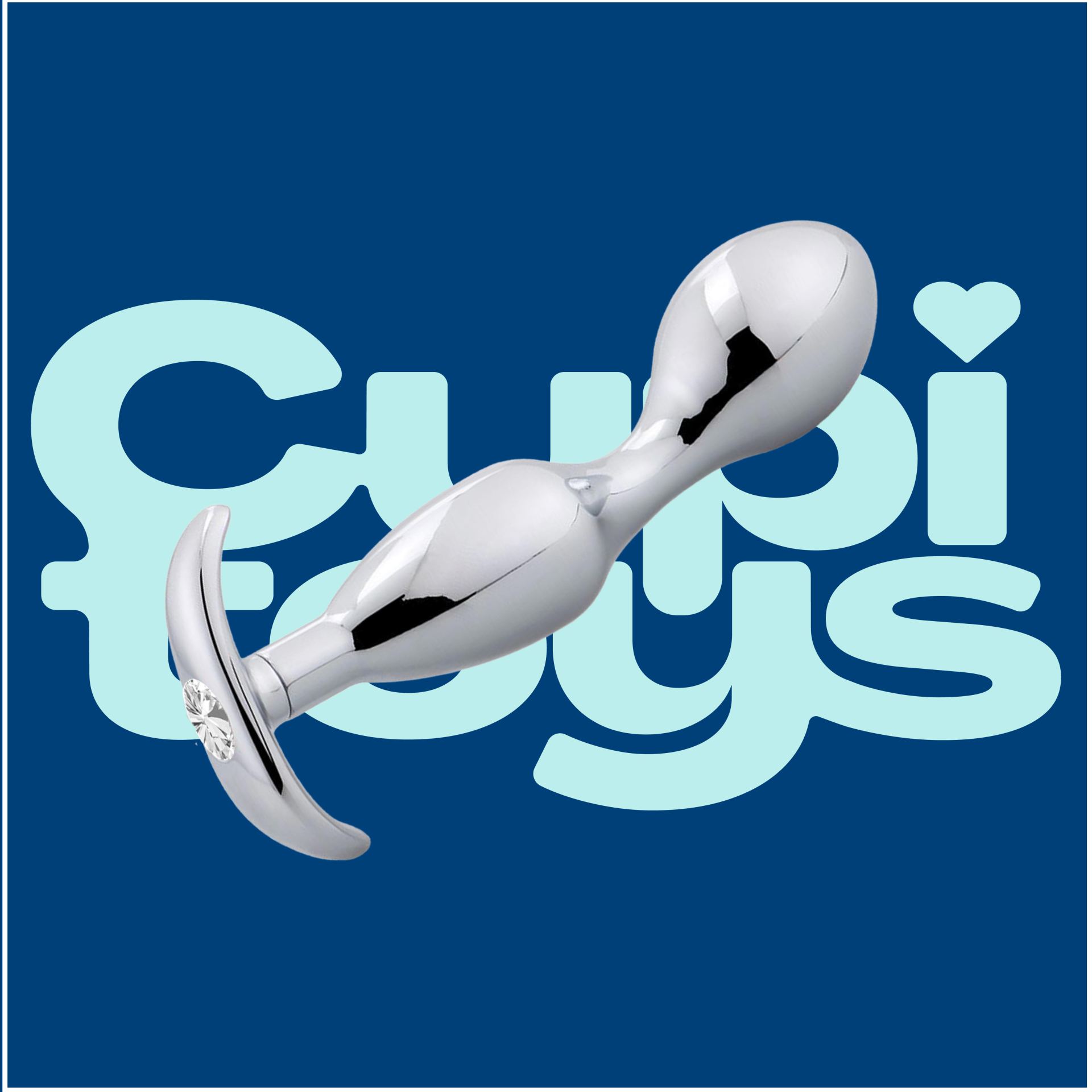 metalen butt plug zilver anker ergonomisch