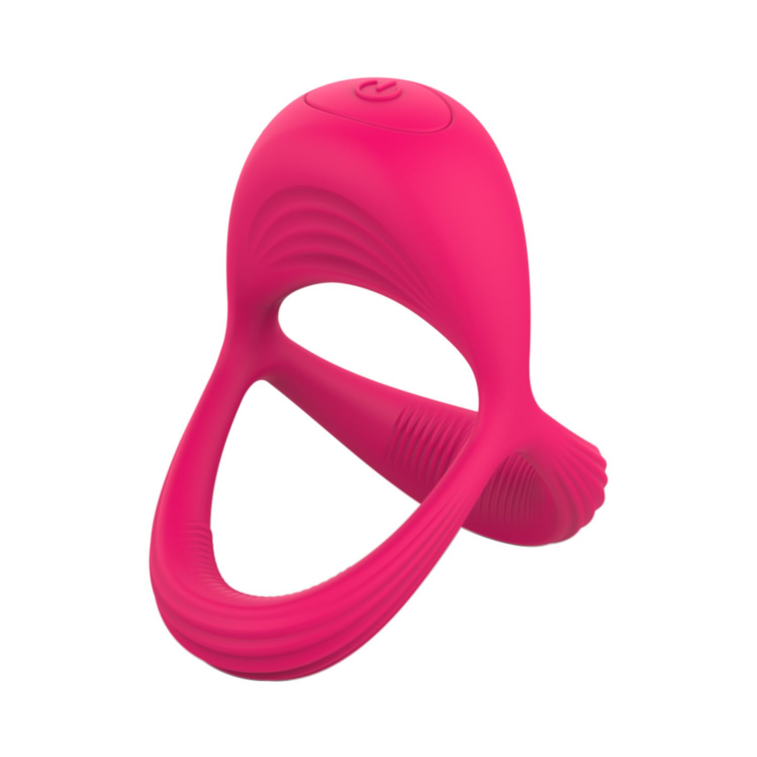 Vibrerende cockring met balzakring roze