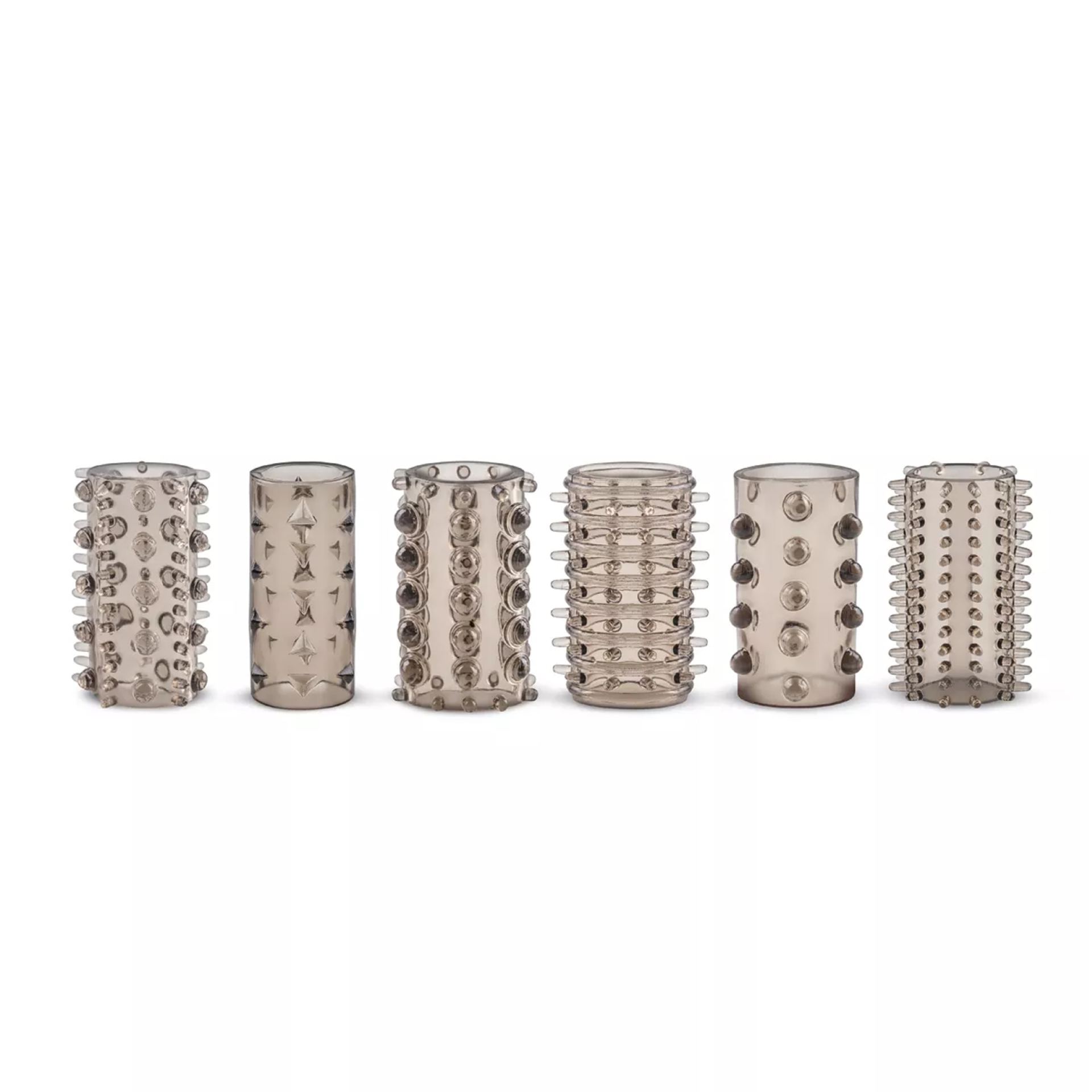 Penis sleeve set van 6 transparant