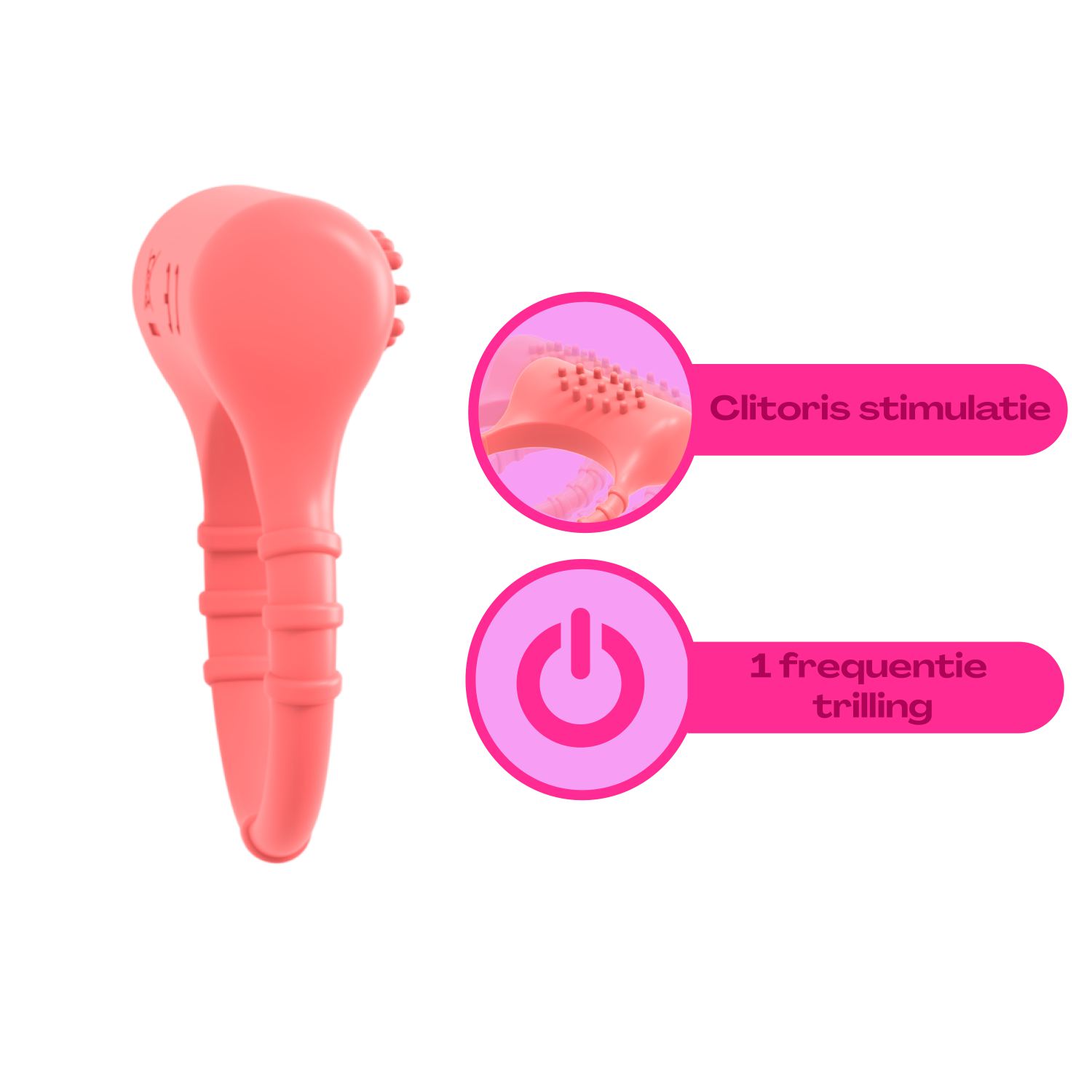 Vibrerende cockring clitoris lichtroze online