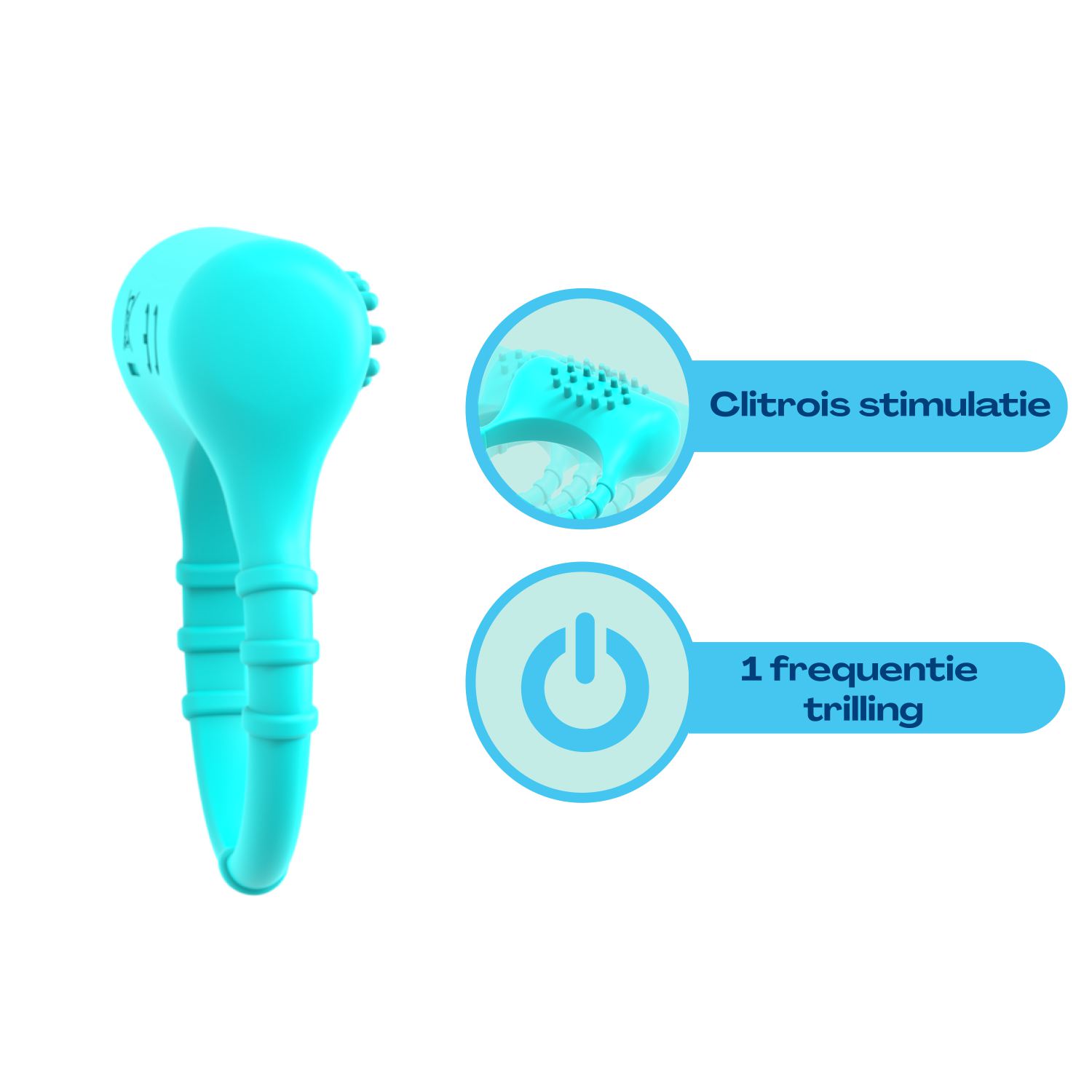 Vibrerende cockring clitoris turquoise online