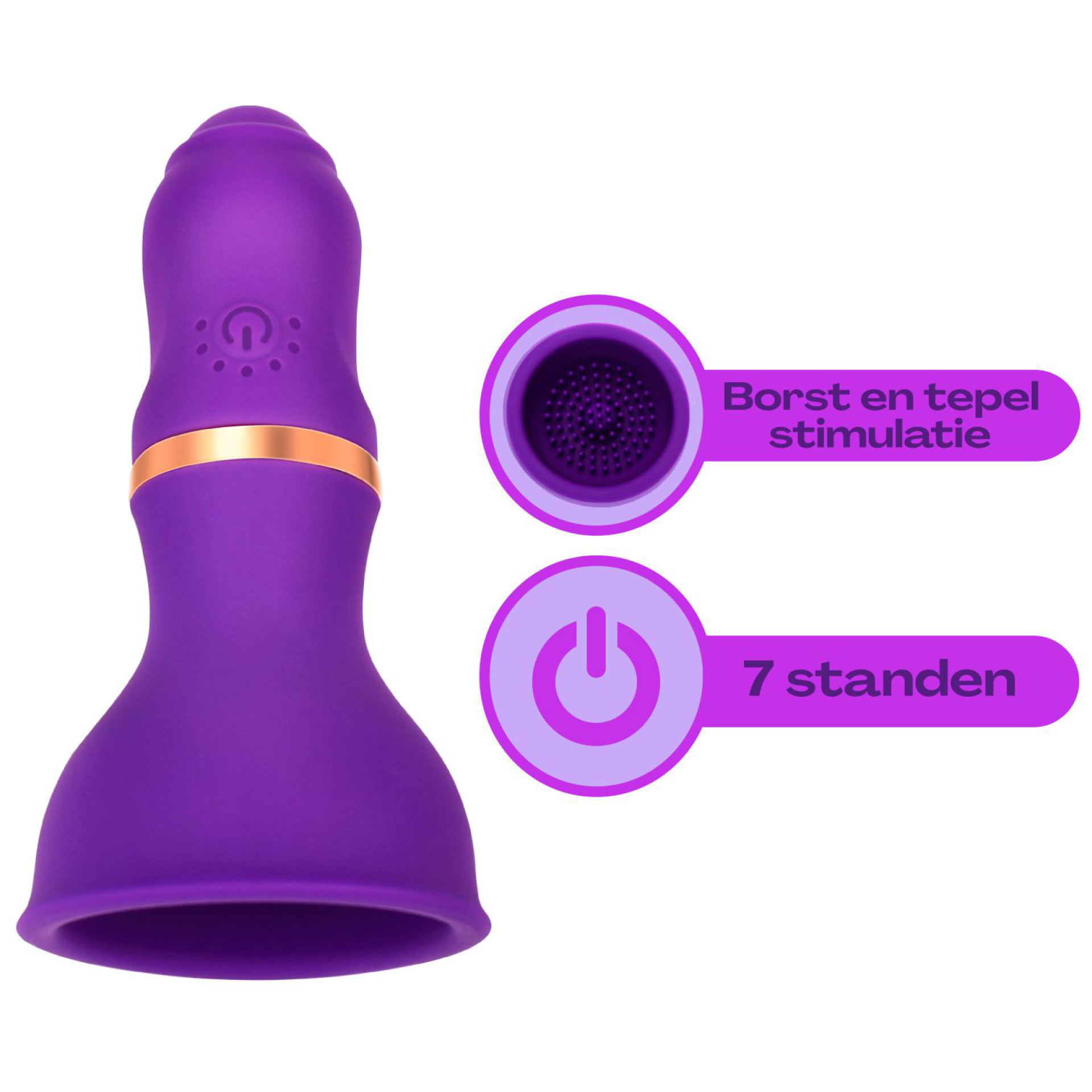 Borst en tepel vibrator paars bestellen