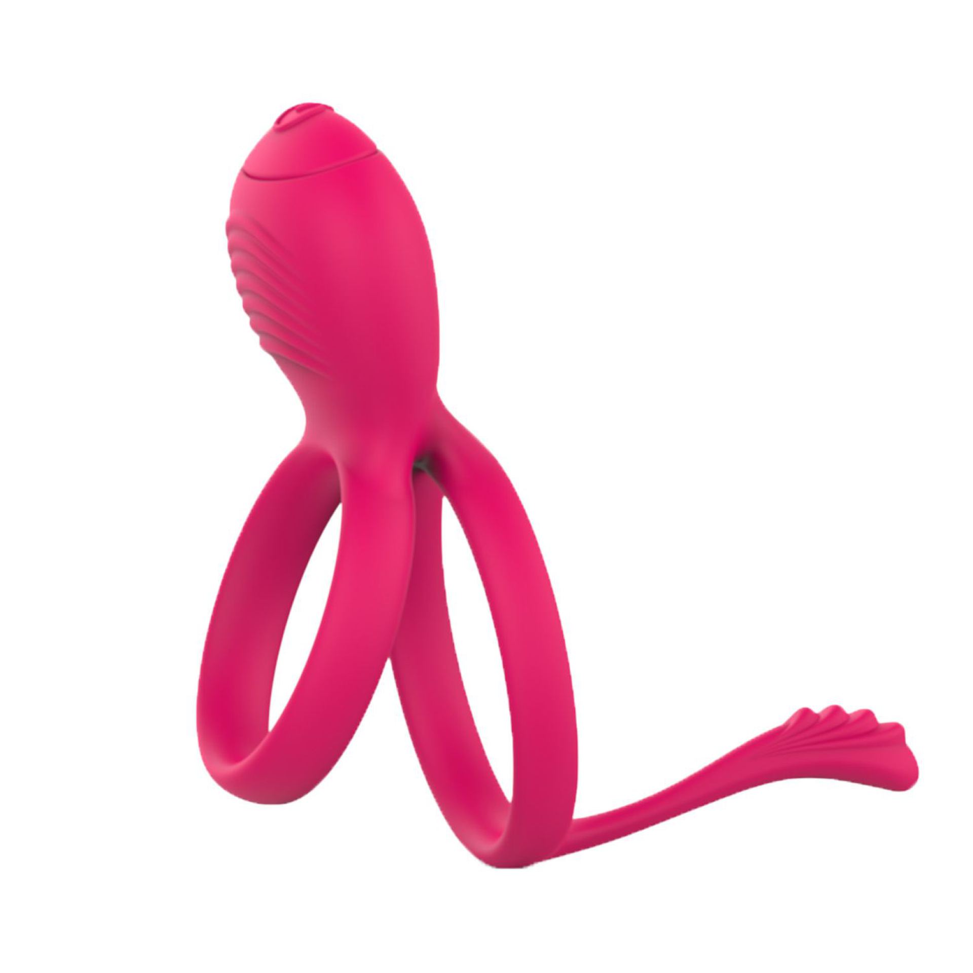 Vibrerende dubbele cockring roze