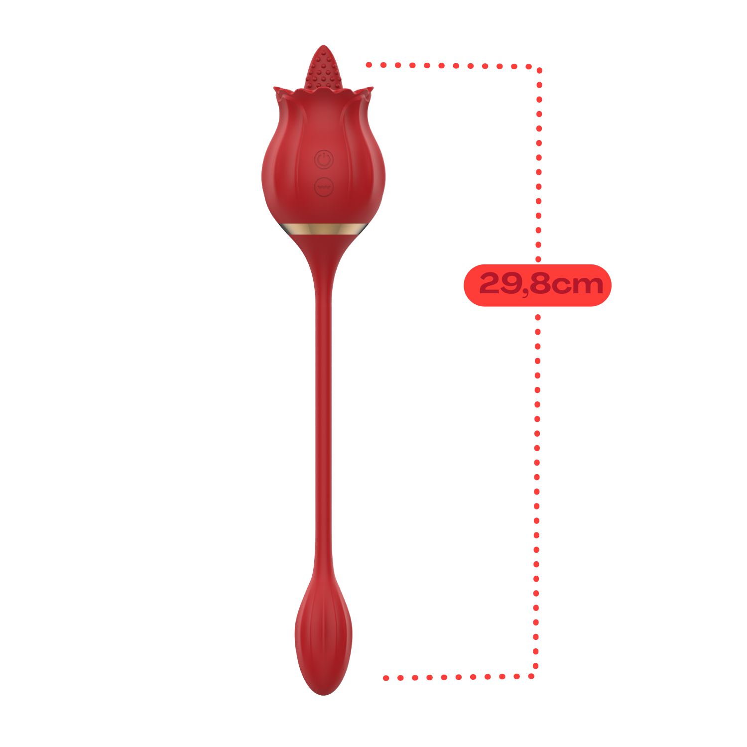 Tong vibrator met vibrerend ei rood kopen