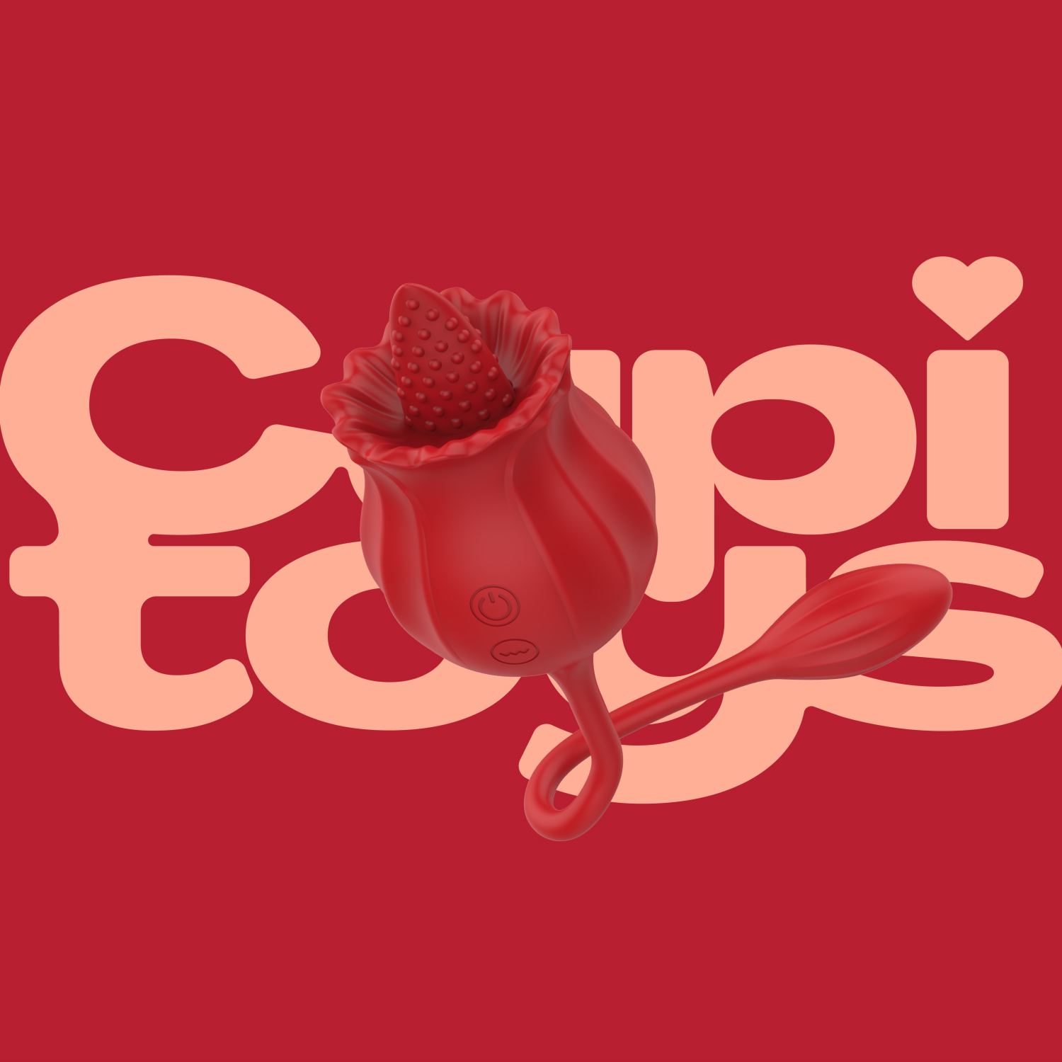 Goedkopen tong vibrator met vibrerend ei rood