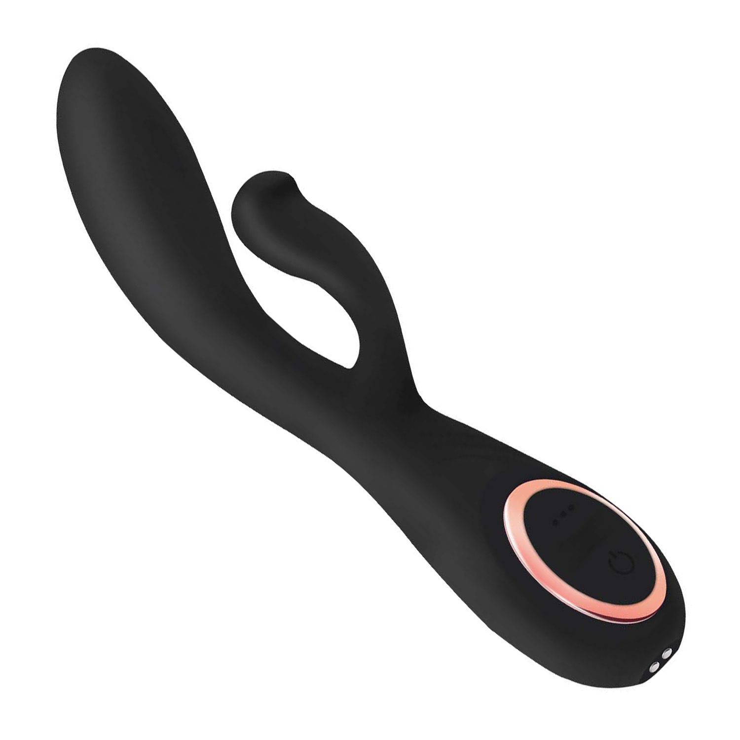 Tarzan vibrator met rabbit 19,2cm zwart