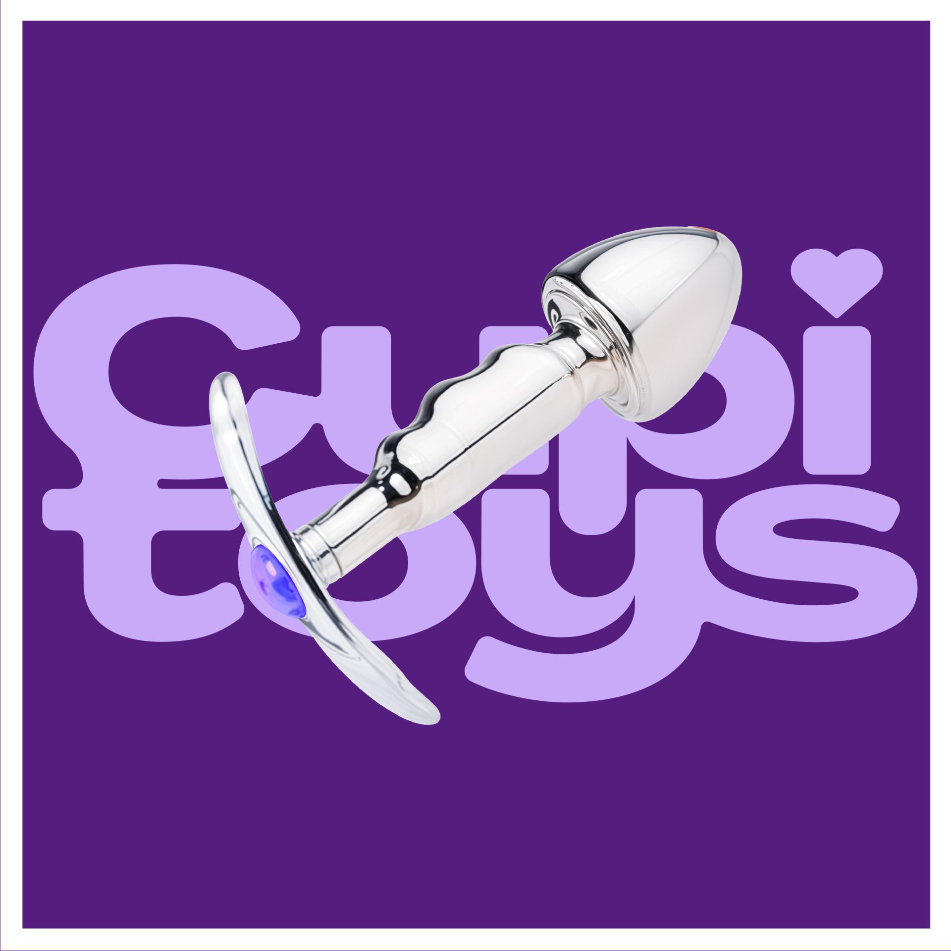 metalen butt plug paars anker spiraal kopen