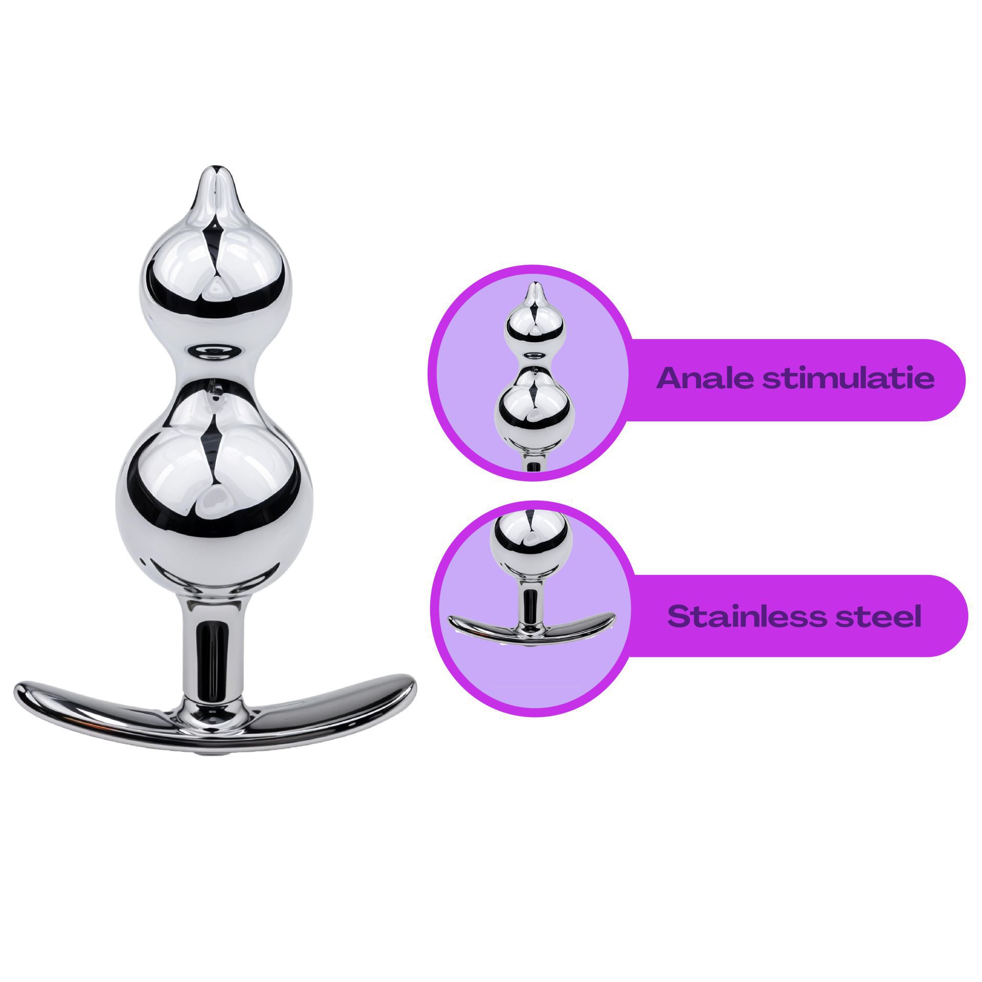 metalen butt plug zilver anker beads bestellen