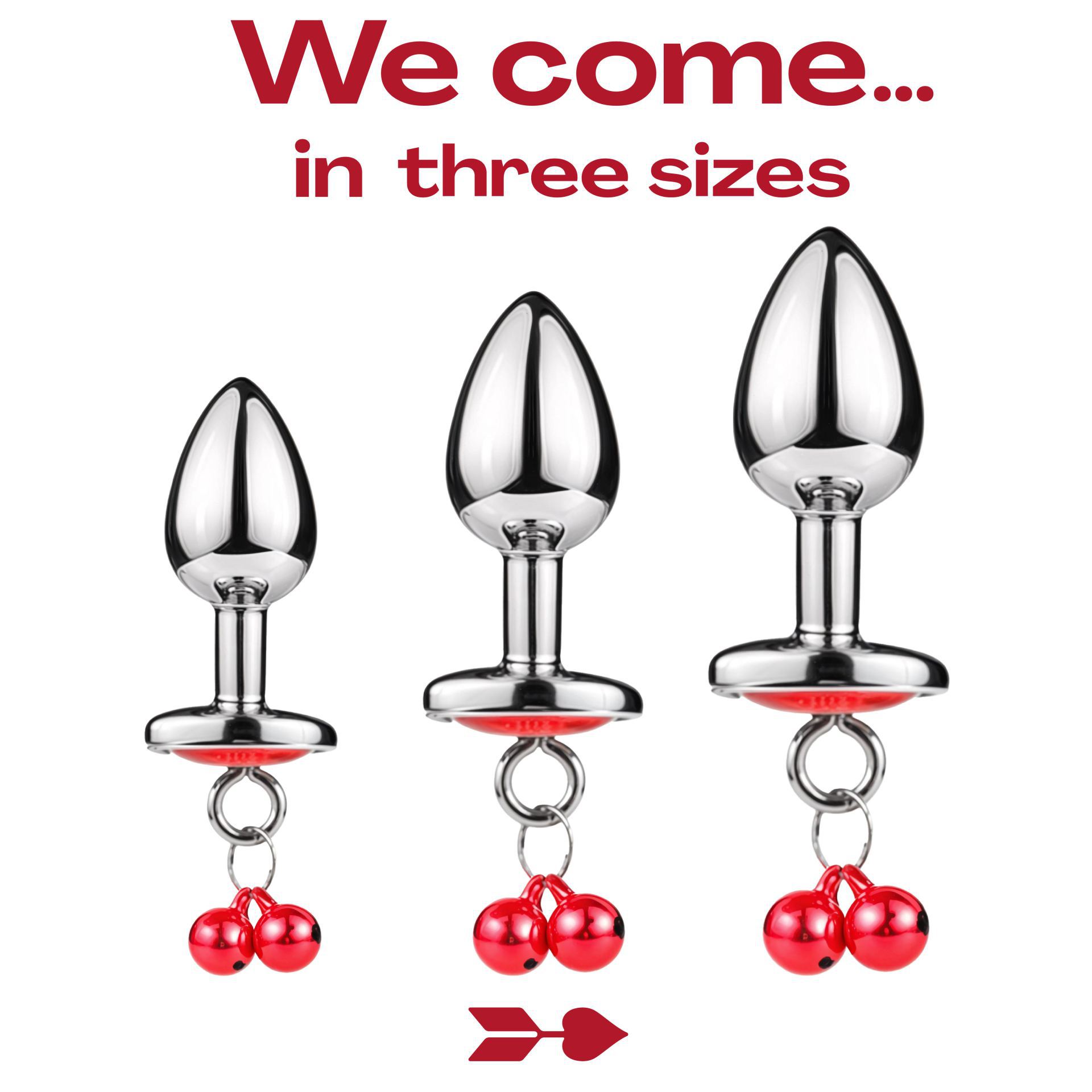 metalen butt plug zilver rood belletjes online