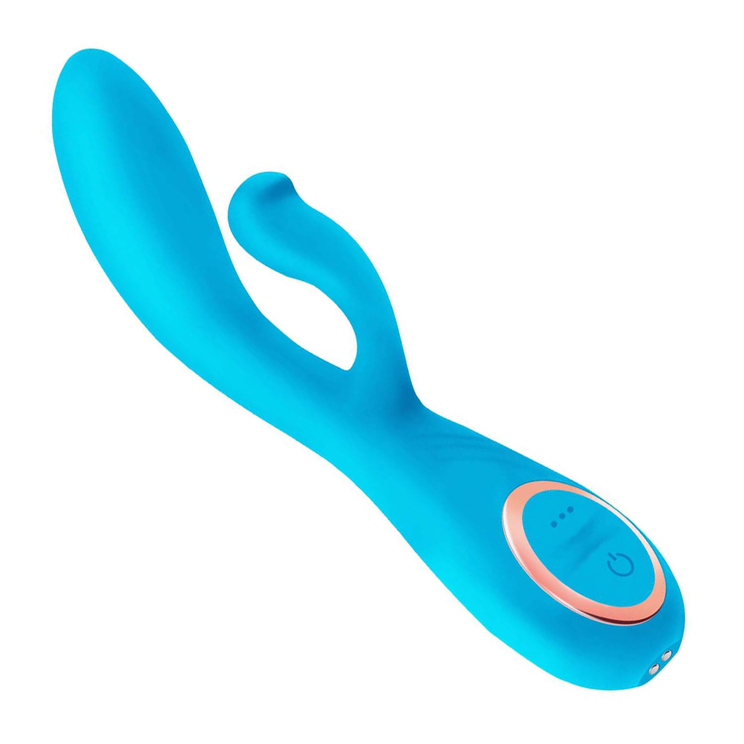 Tarzan vibrator met rabbit 19,2cm blauw