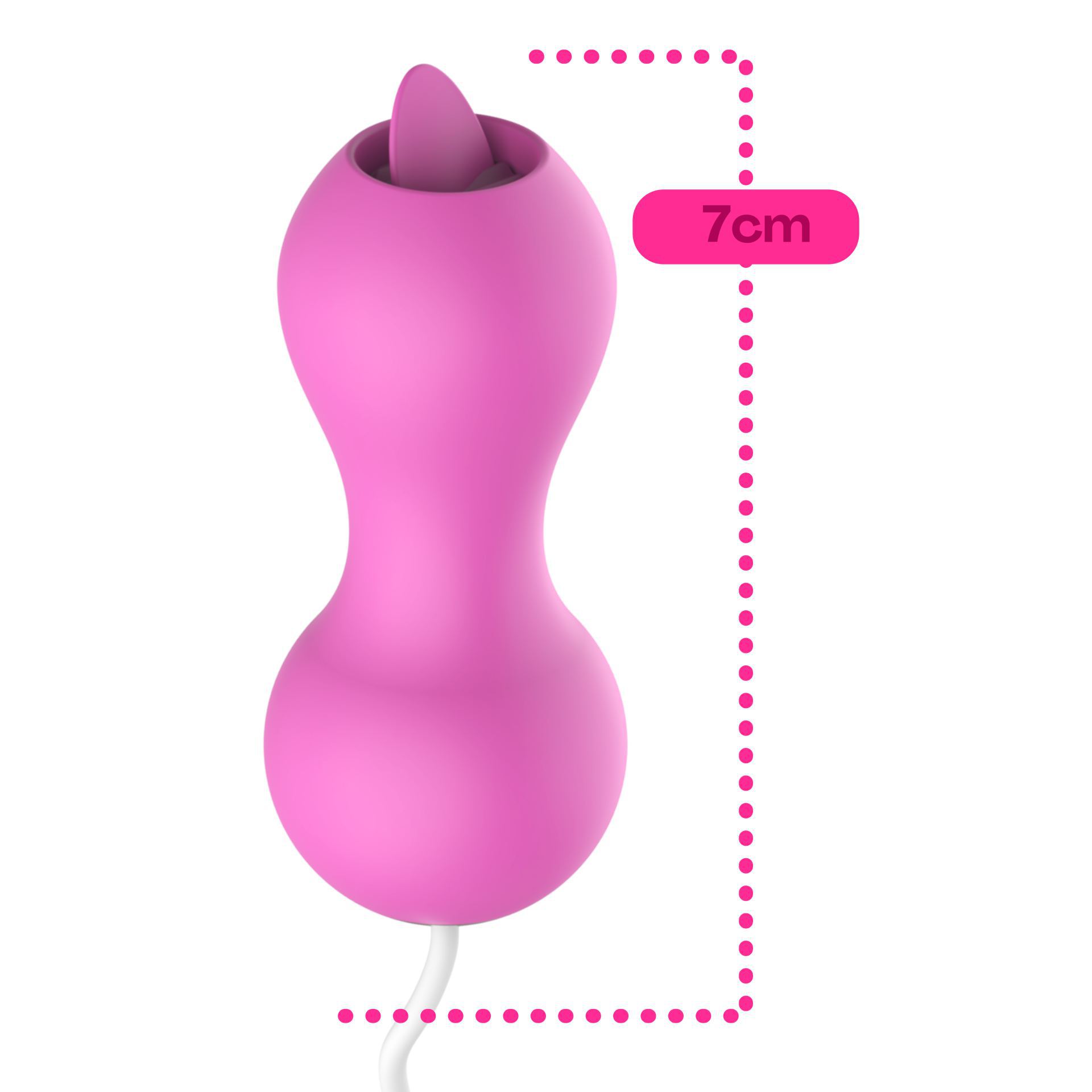 Vibrerend ei tong afstandsbediening 7cm roze