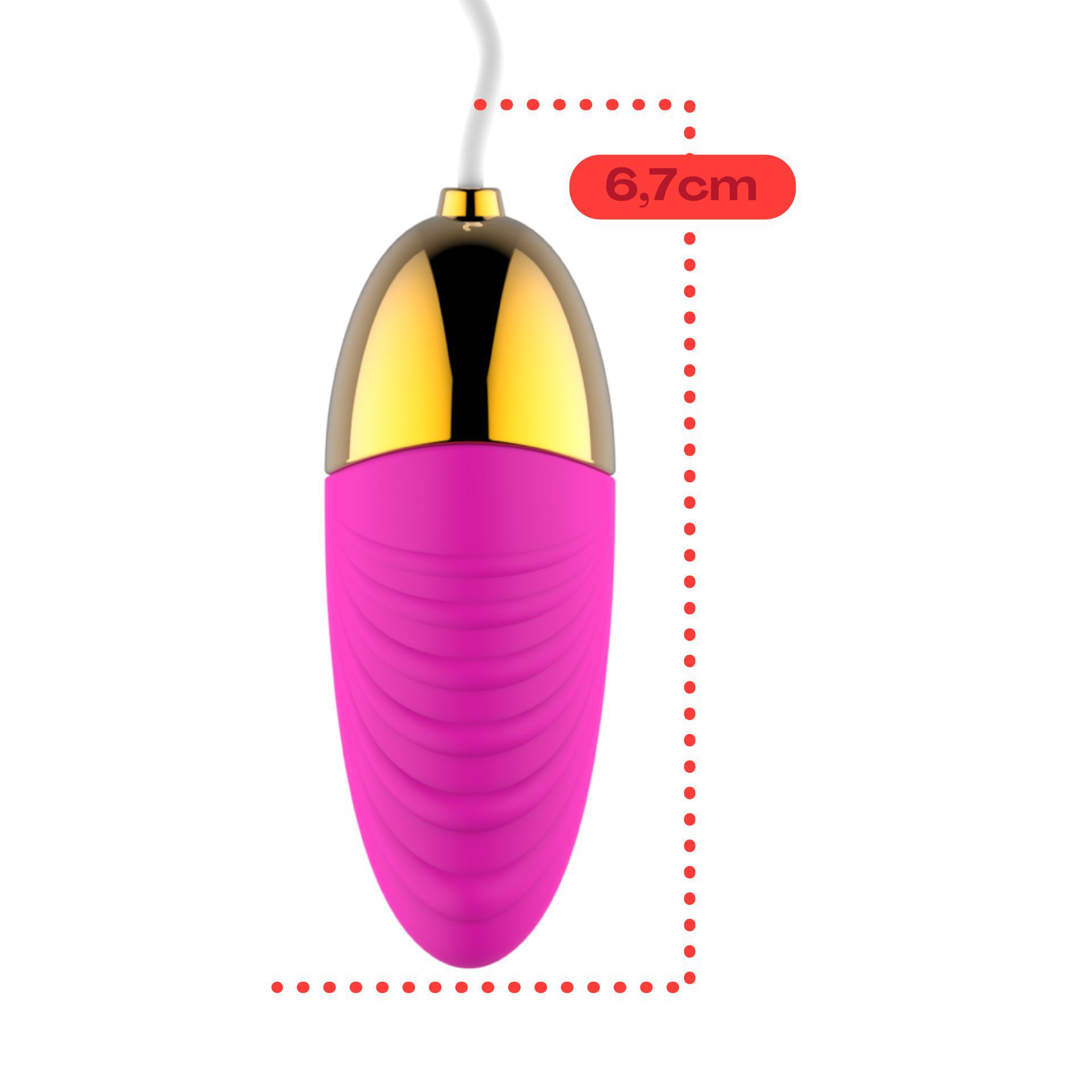 Vibrerend ei roze afstandsbediening 6,7cm