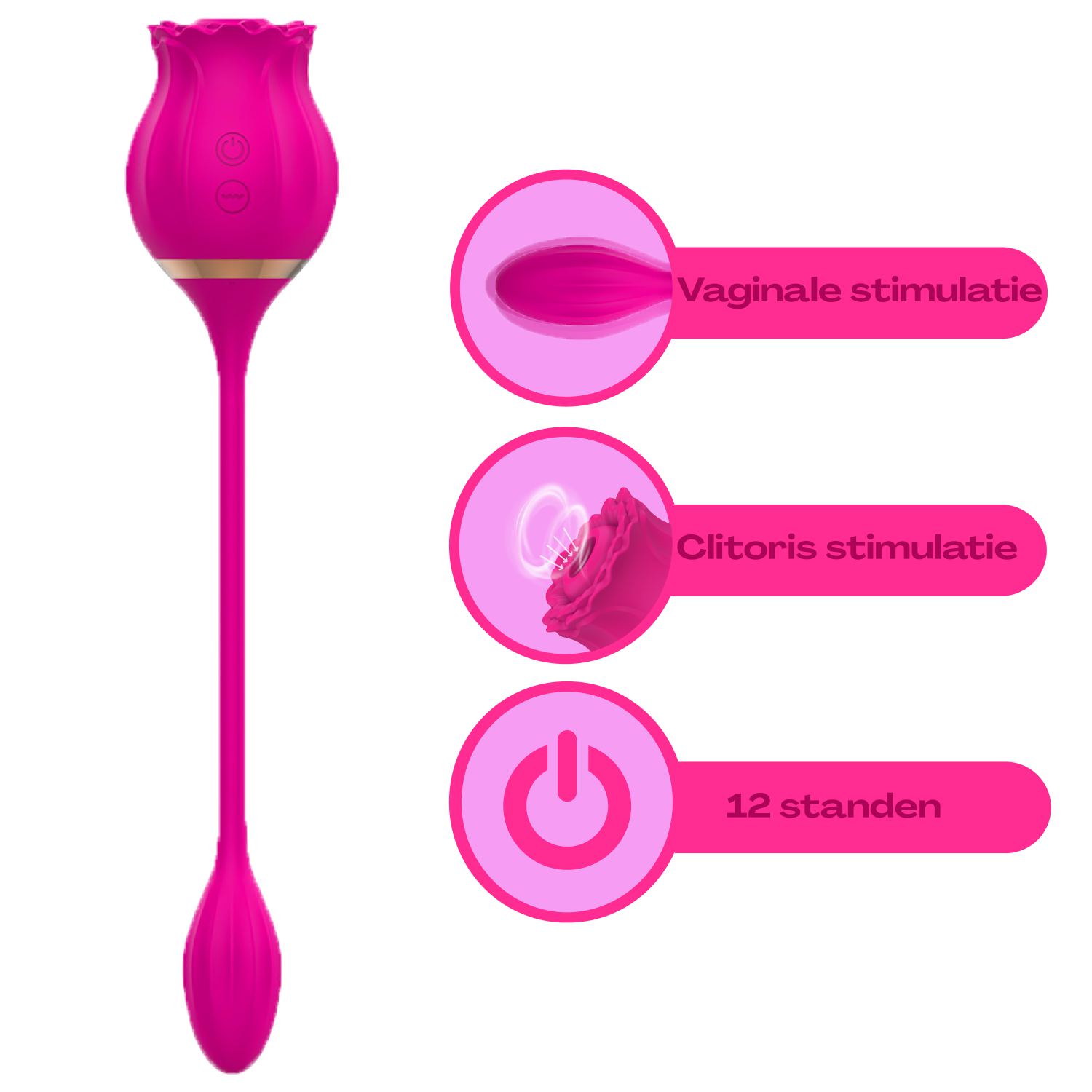 Luchtdruk vibrator vibrerend ei roze online