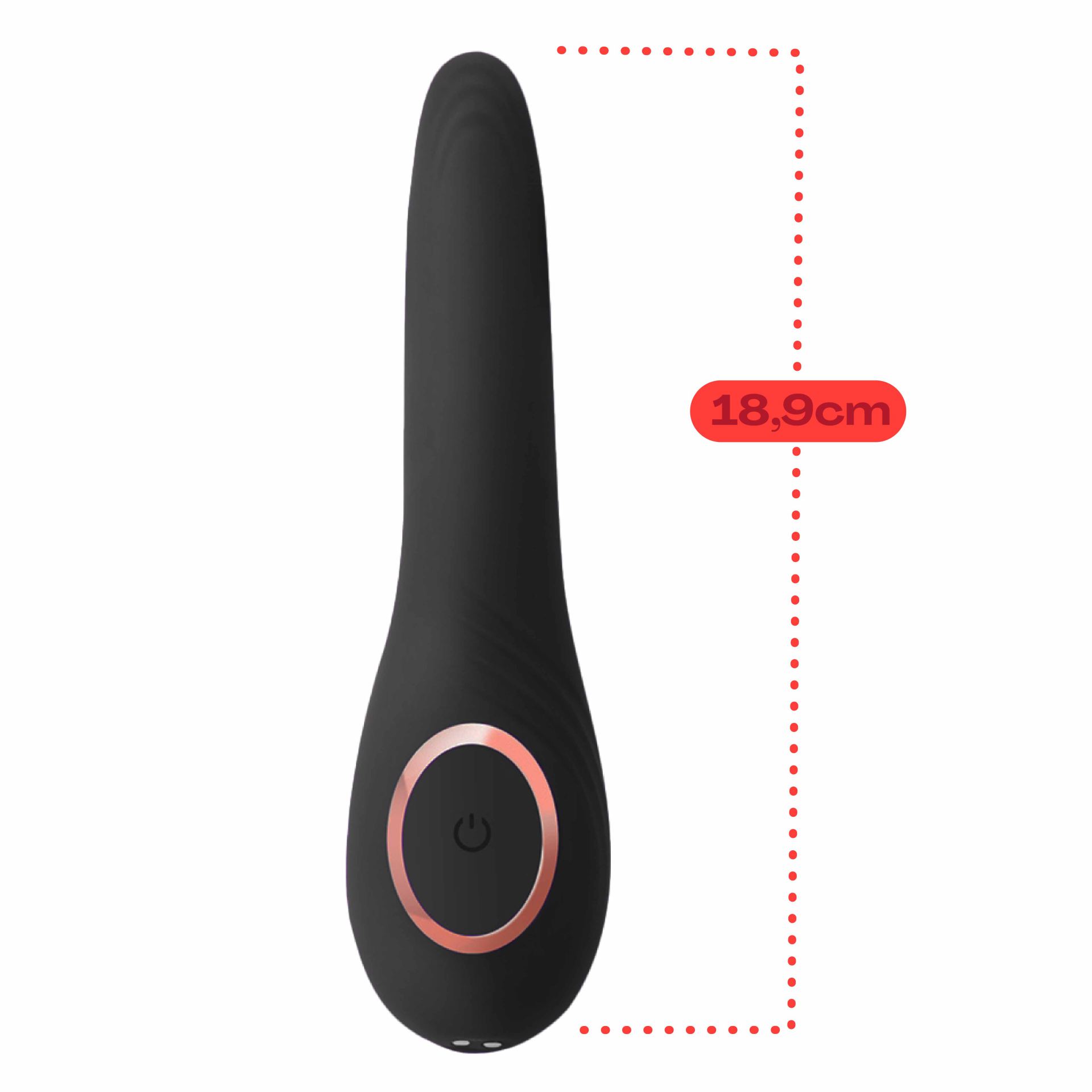 Vibrator met tong - 18,9cm - Zwart kopen