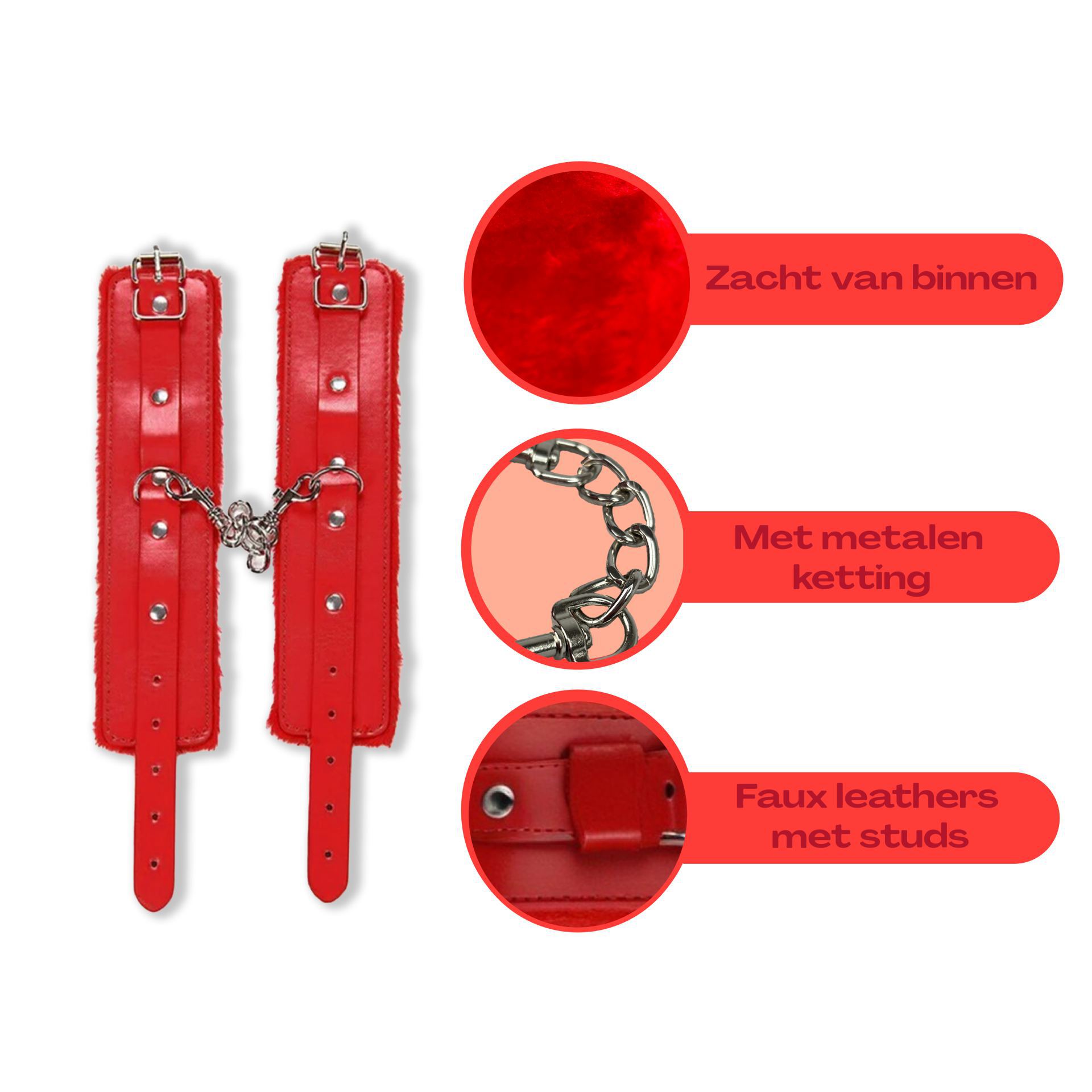 Handboeien nepleer rood kopen