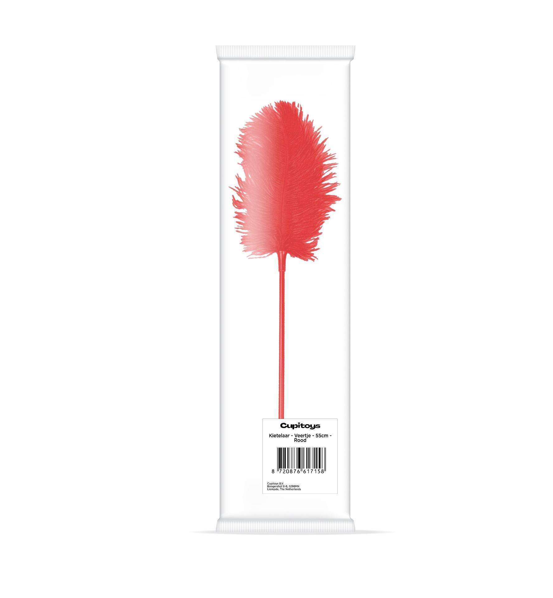 Kietelaar veertje 55cm rood online