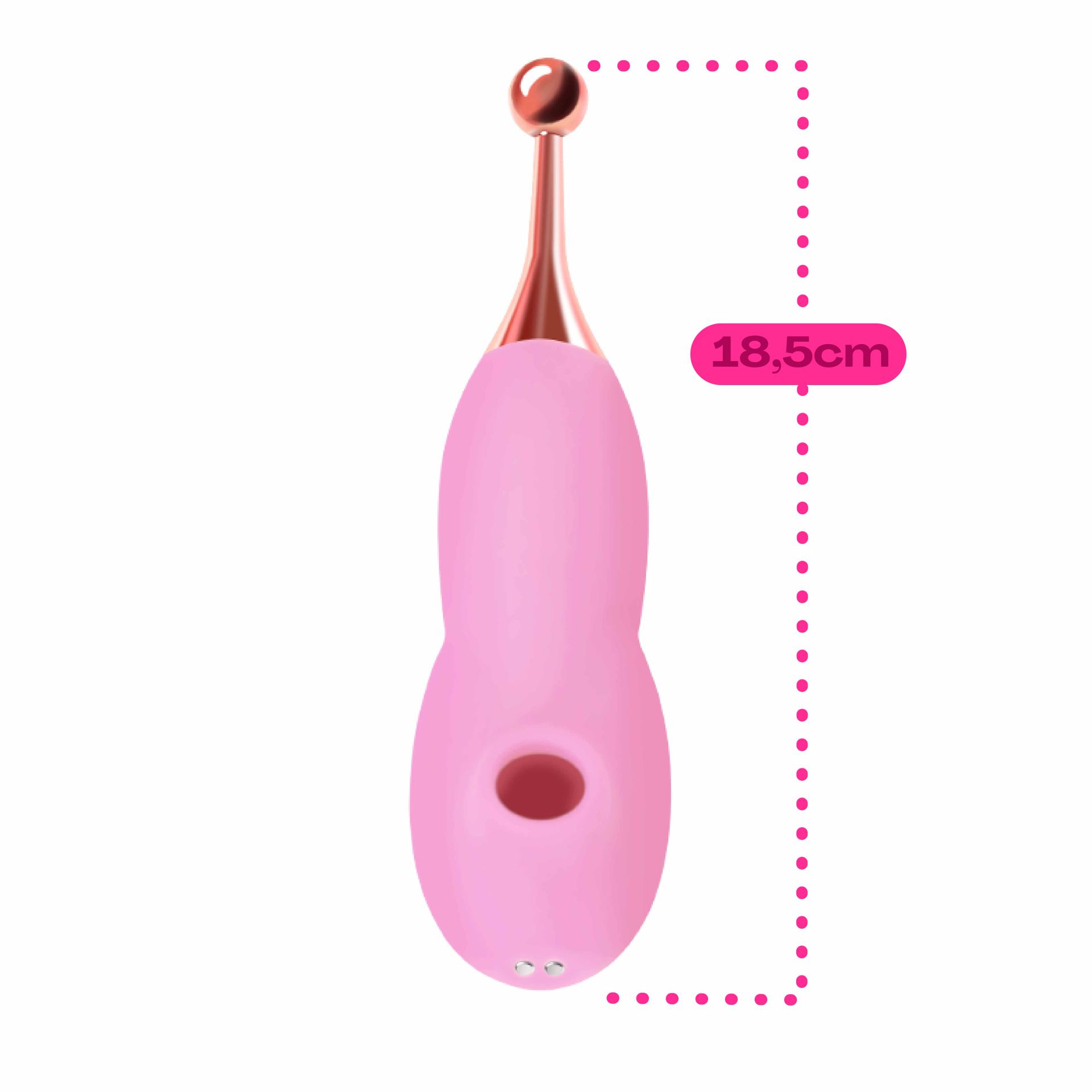 online Luchtdruk vibrator 18,5cm Lichtroze