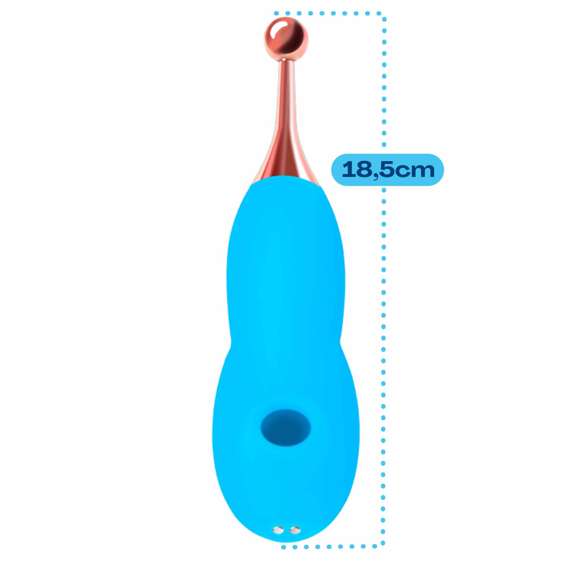 Luchtdruk vibrator 18,5cm Blauw goedkoop
