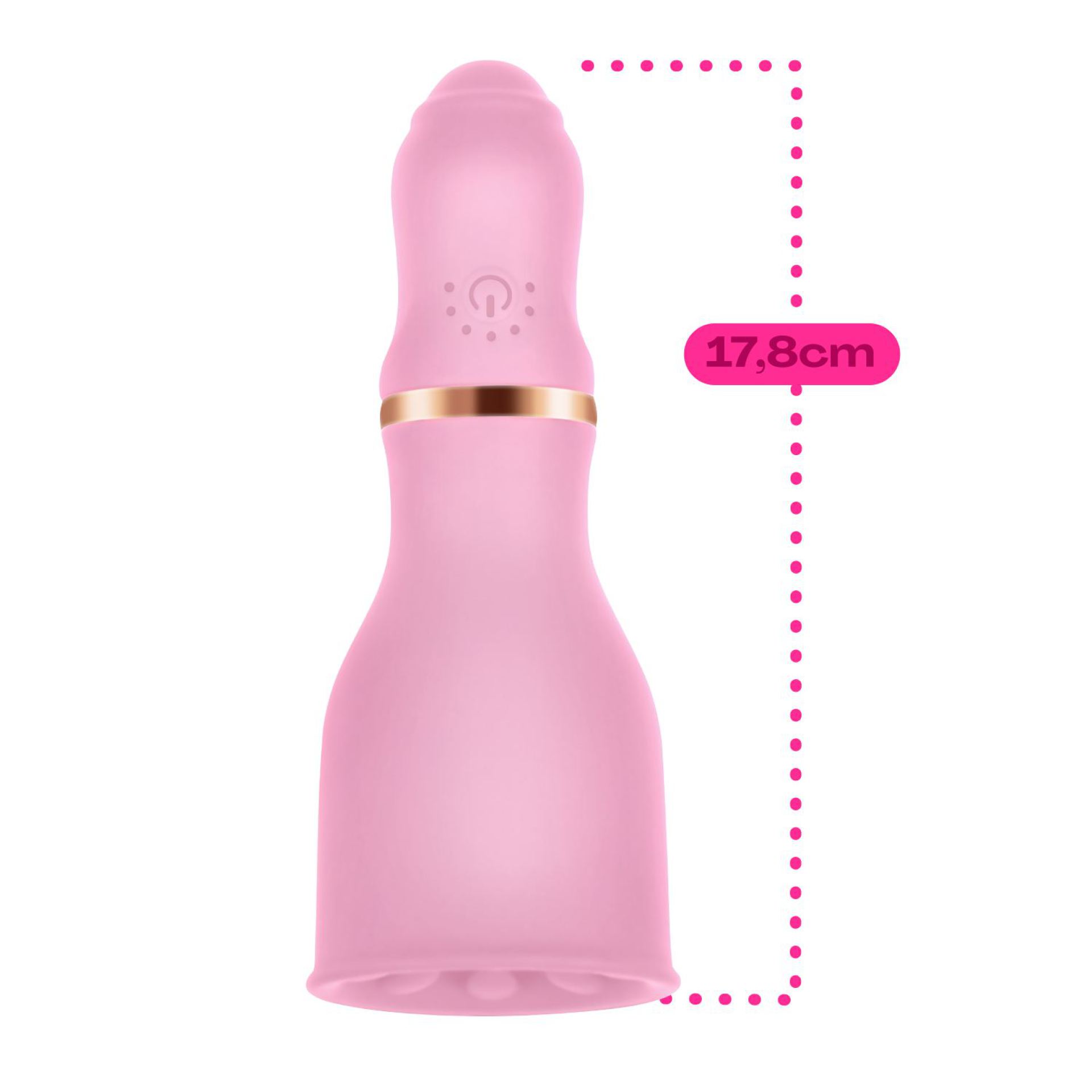 Vibrerende penis vibrator lichtroze