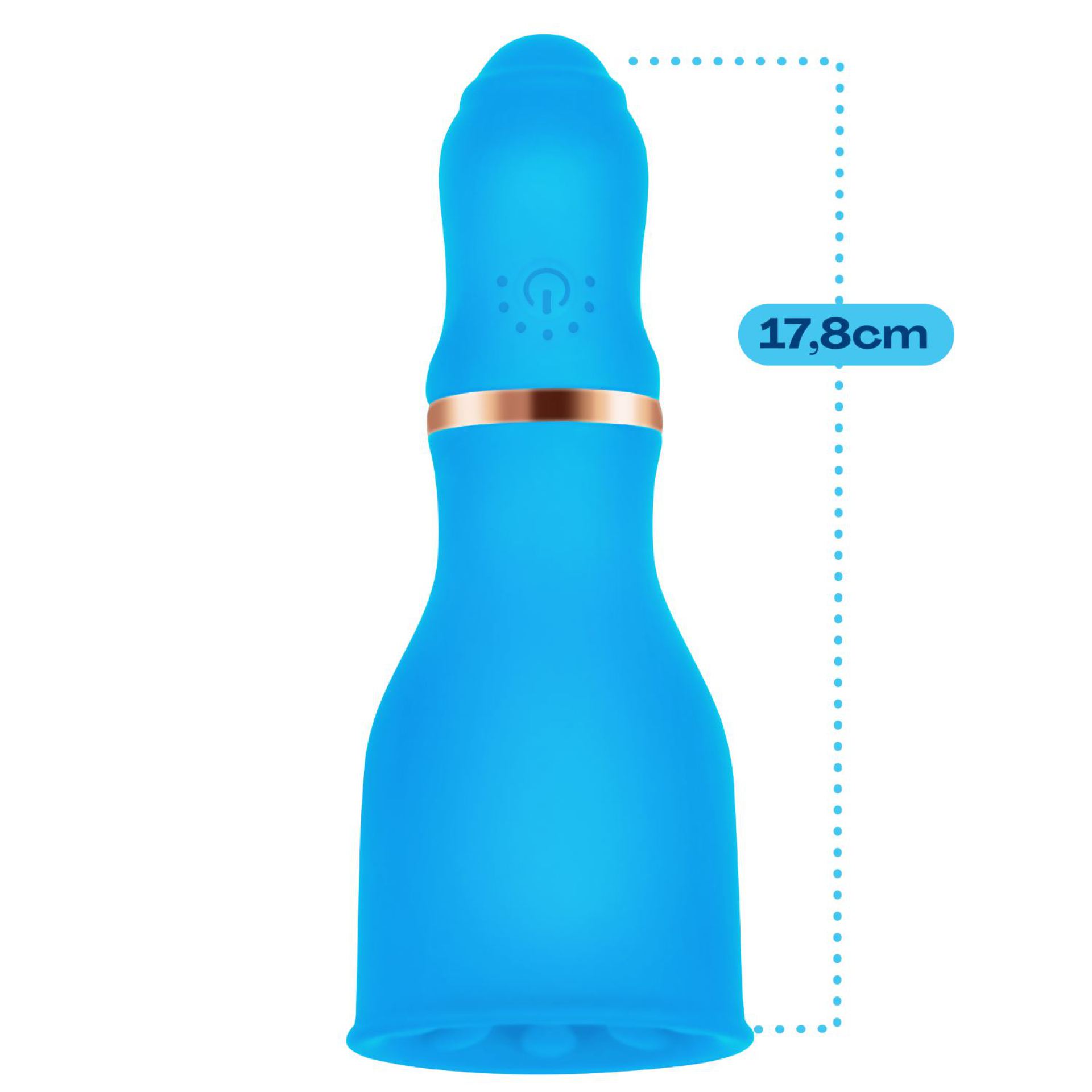Vibrerende penis vibrator blauw kopen