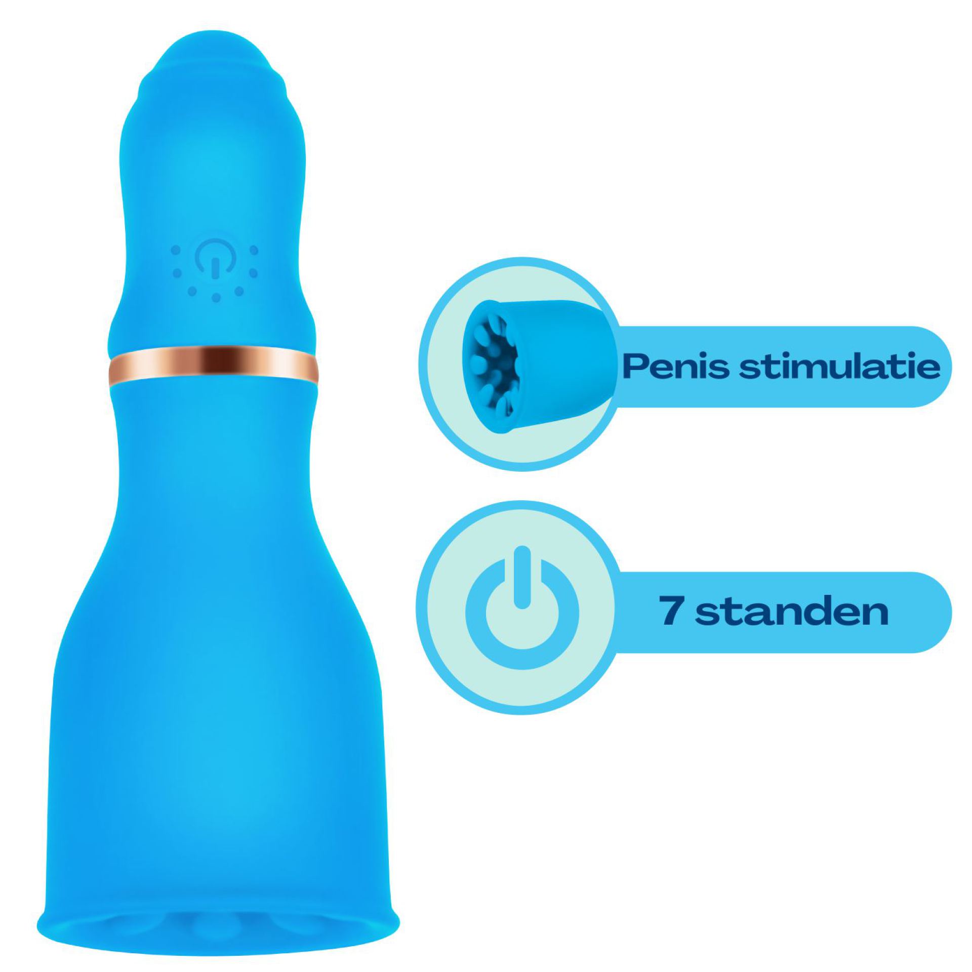 Vibrerende penis vibrator blauw bestellen