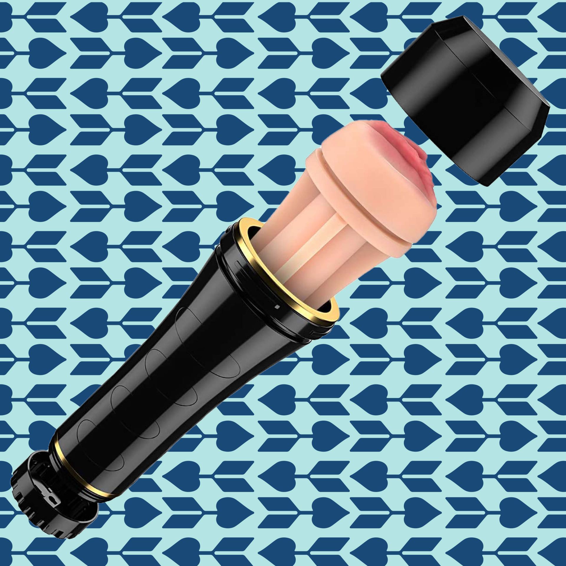 goede Pocket Pussy Torch Handmatig Zwart