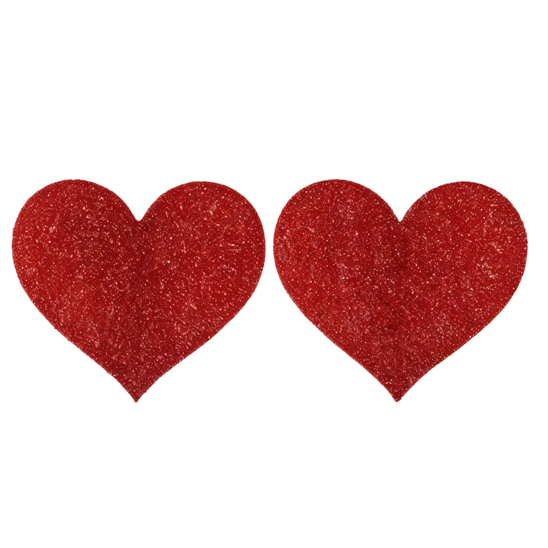 Tepelplakkers hartjes set van 2 rood