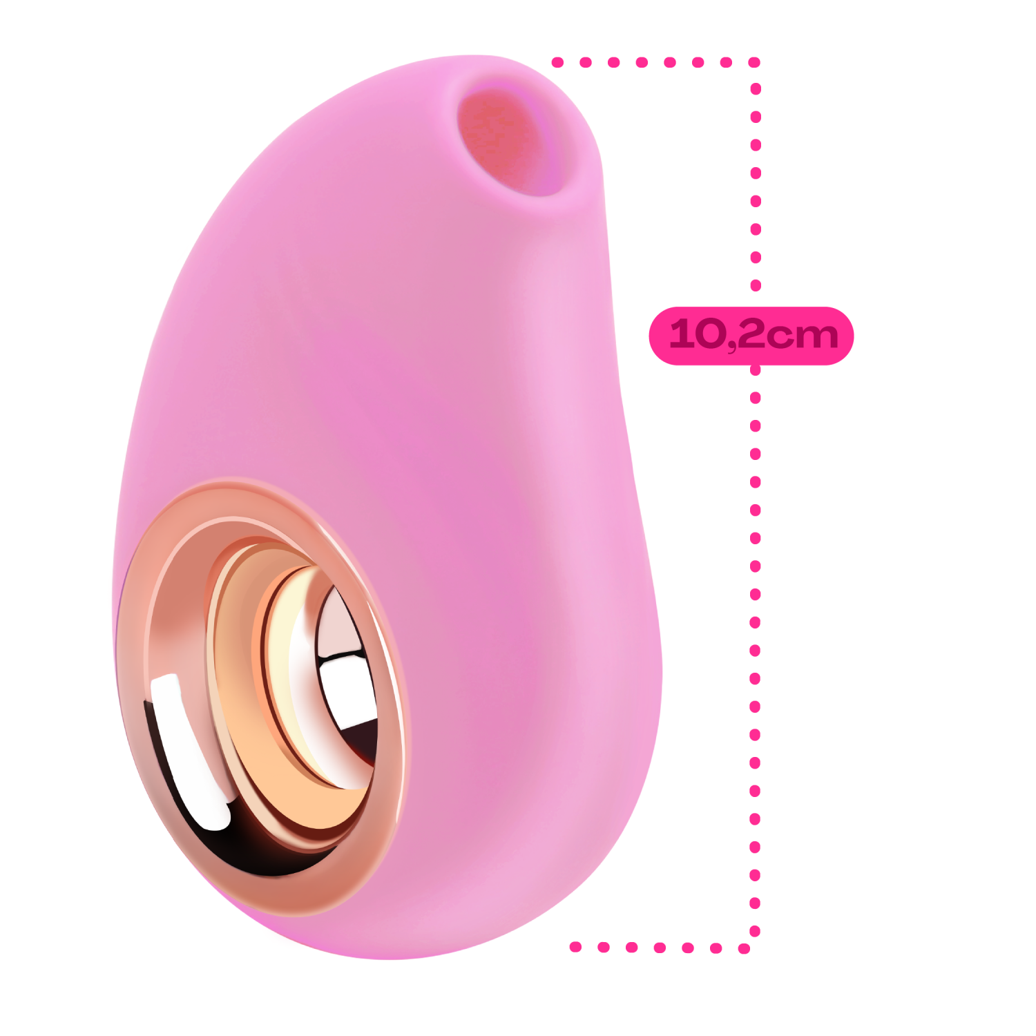 Luchtdruk vibrator vis 10,2cm roze kopen