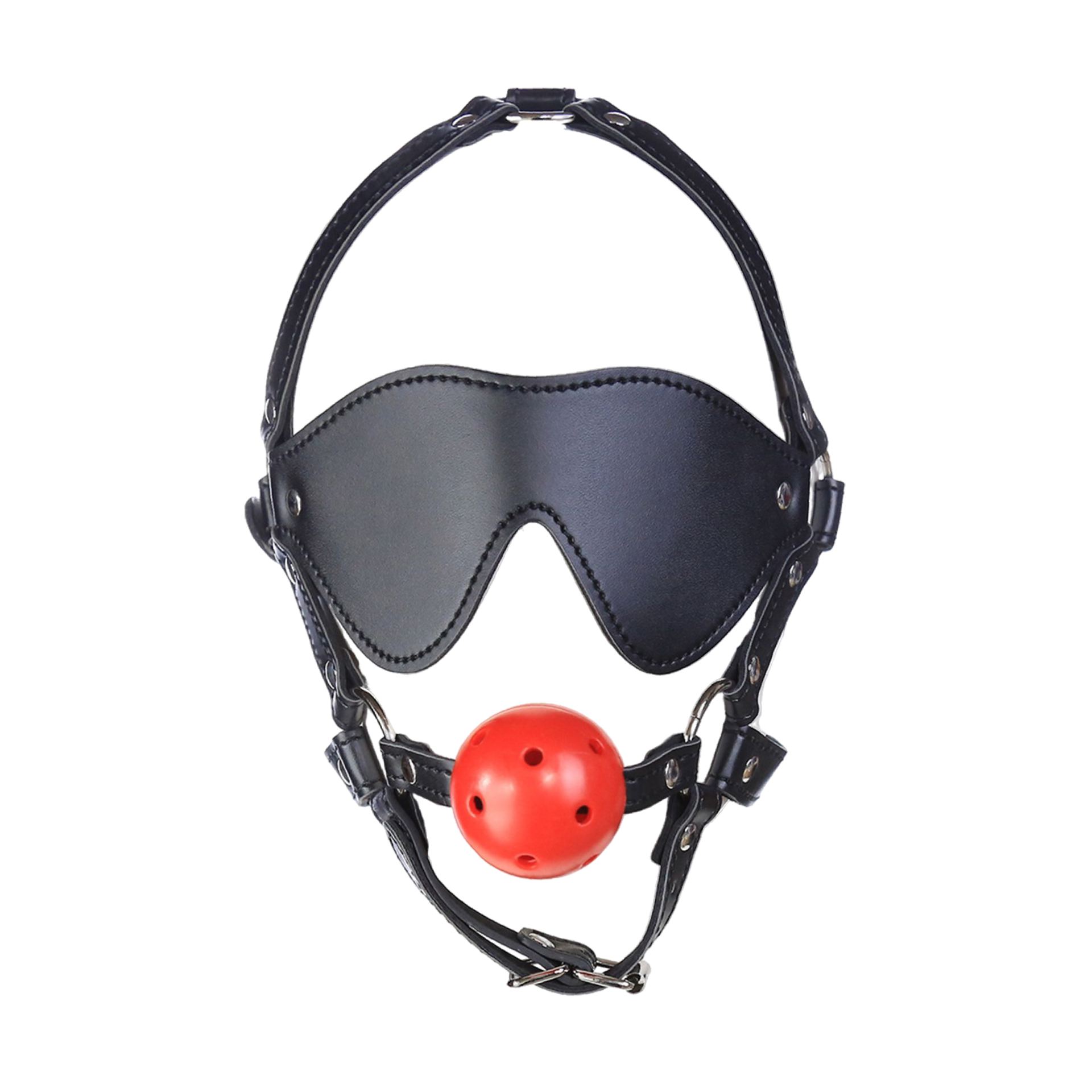 Blinddoek verstelbaar ball gag zwart