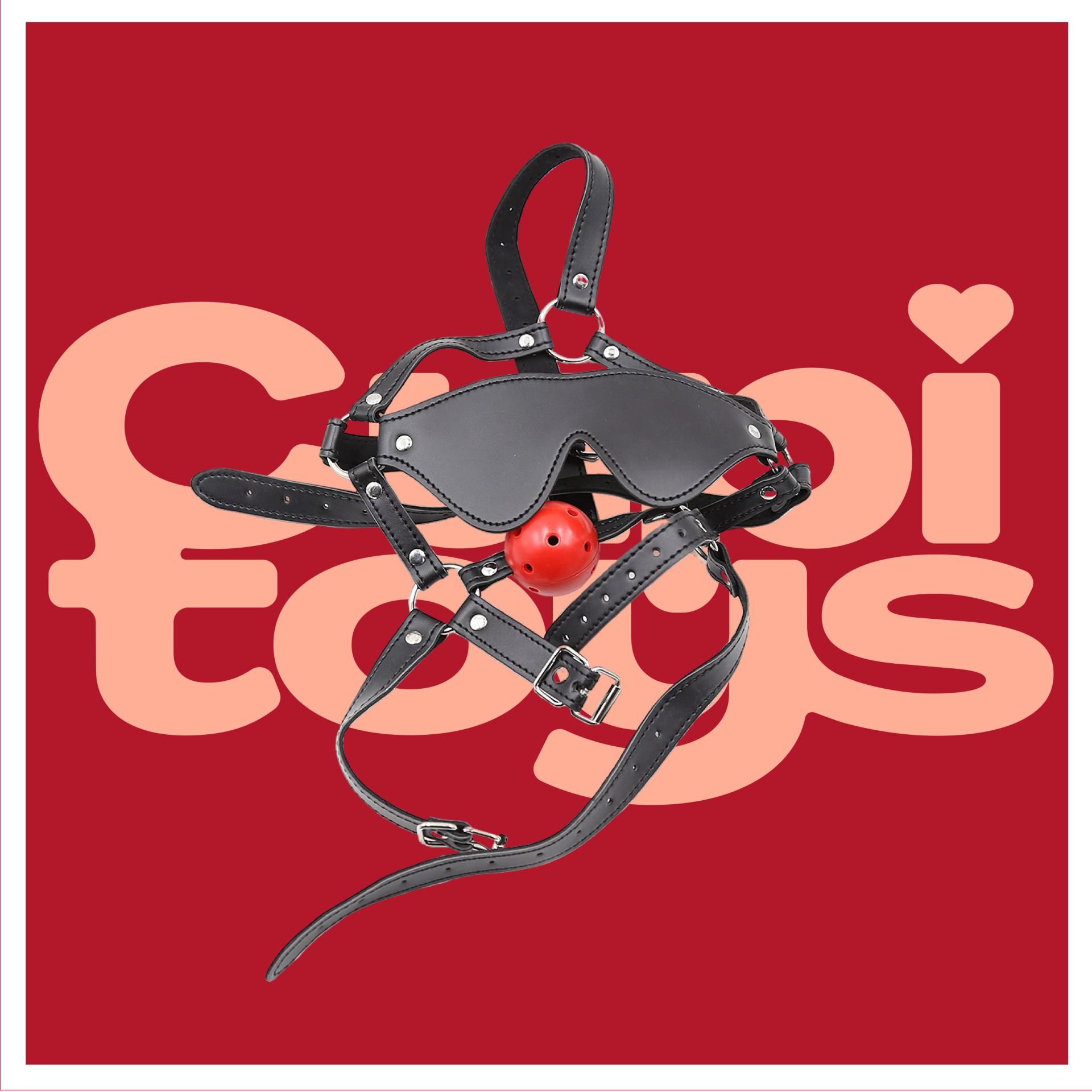 Blinddoek verstelbaar ball gag zwart online