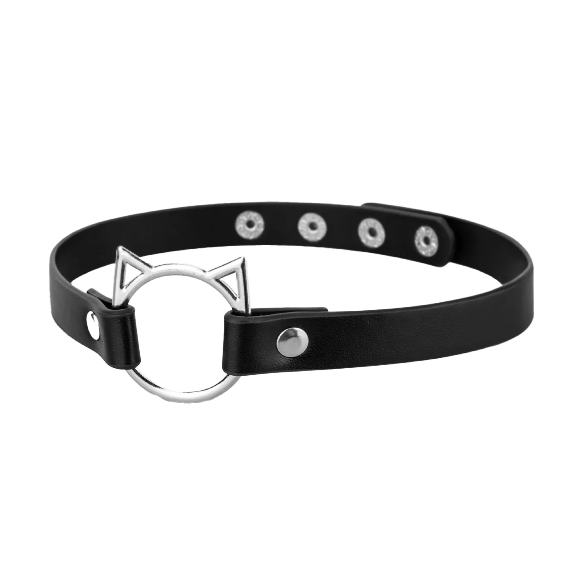 Choker kat kunstleer zwart