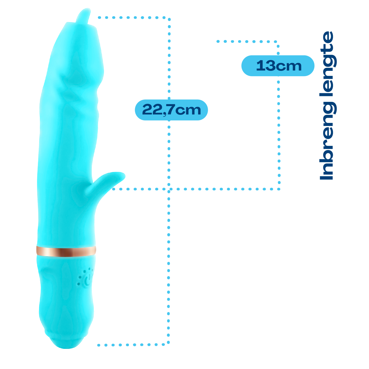 Tarzan vibrator tong 22,7cm blauw kopen