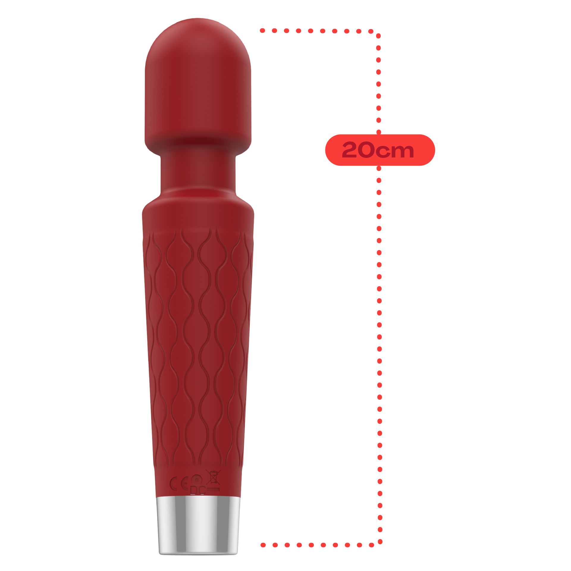 Wand vibrator rood cadeauverpakking