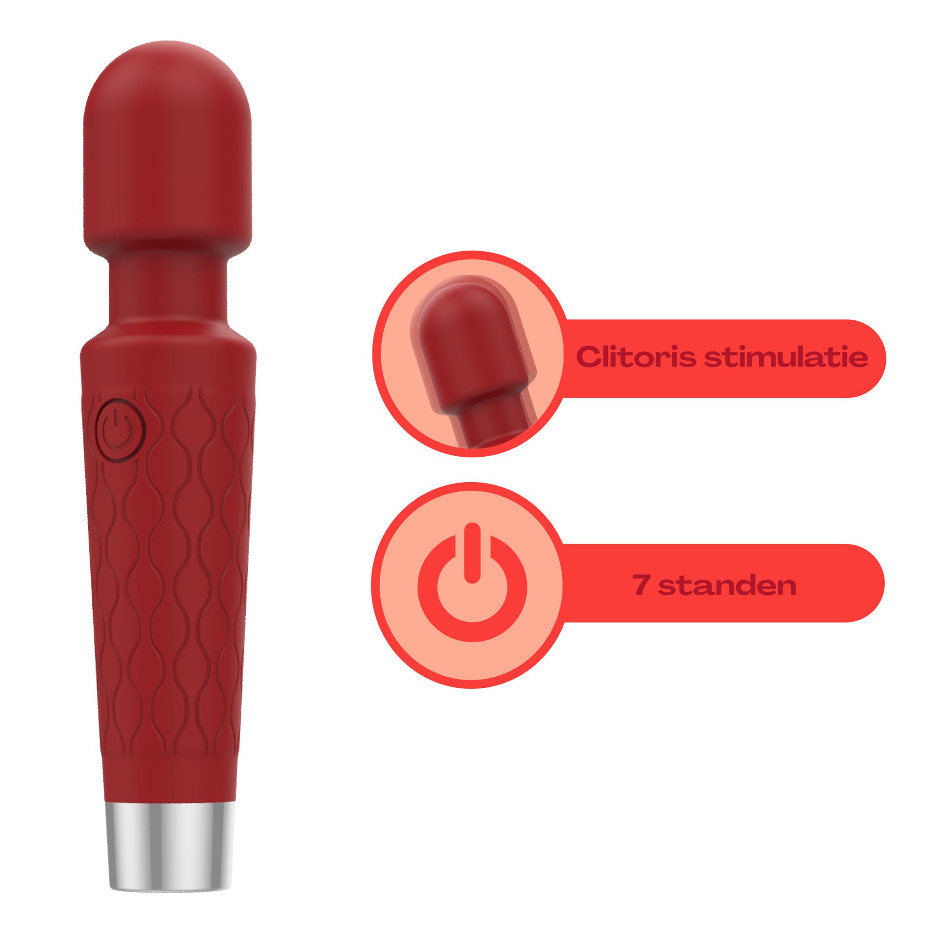 Wand vibrator rood cadeauverpakking kopen