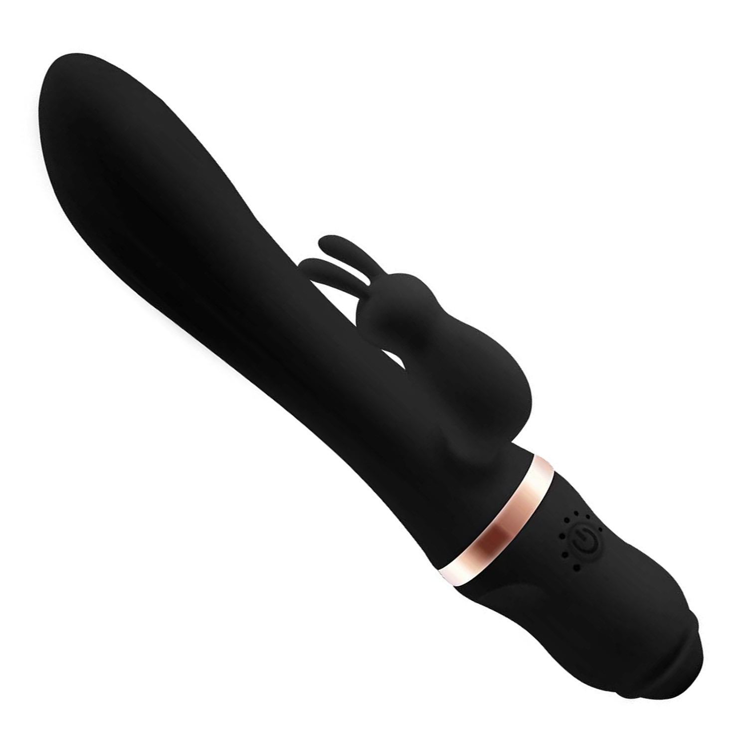 Tarzan vibrator met rabbit 22,5cm zwart