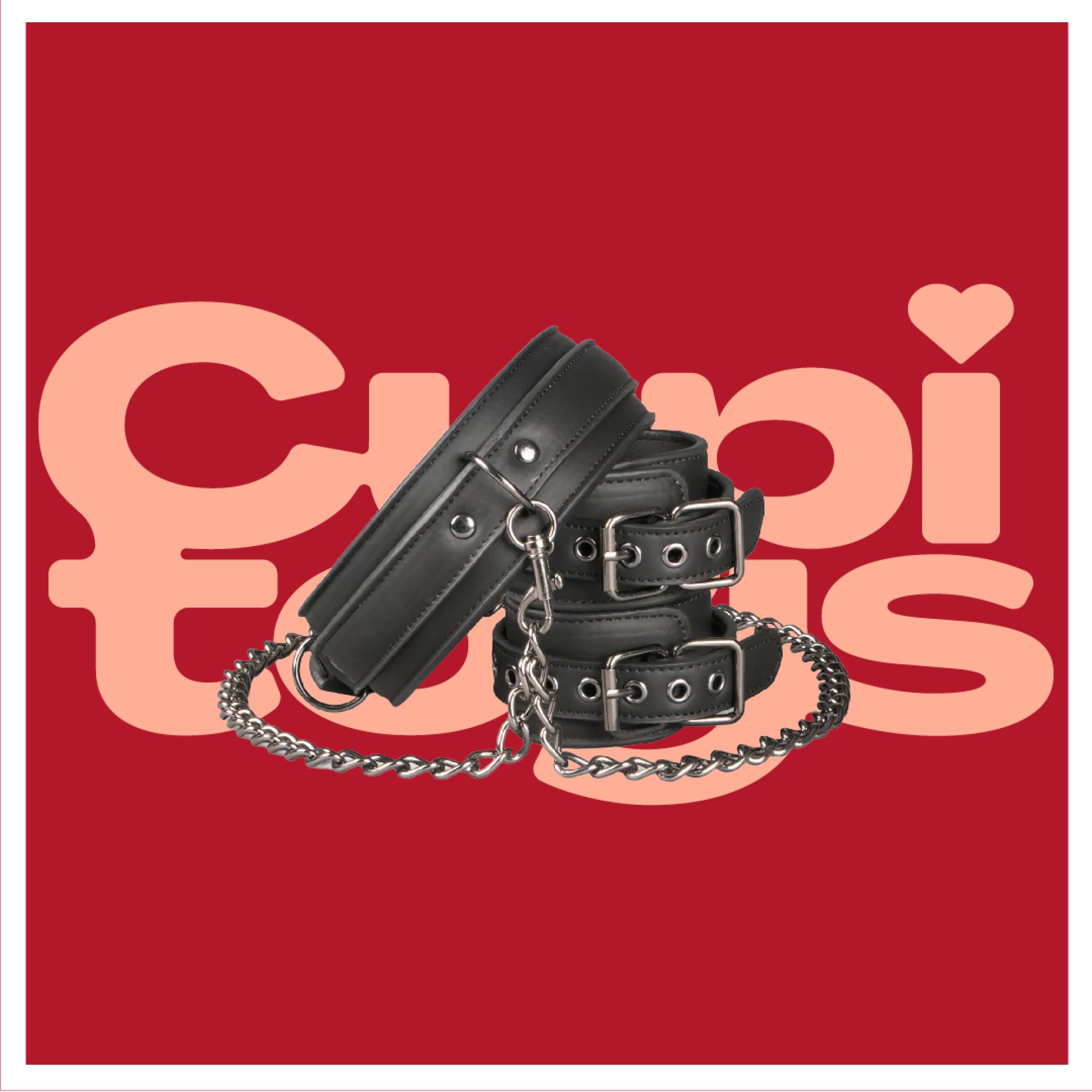 Handboeien met halsband kunstleer goedkoop