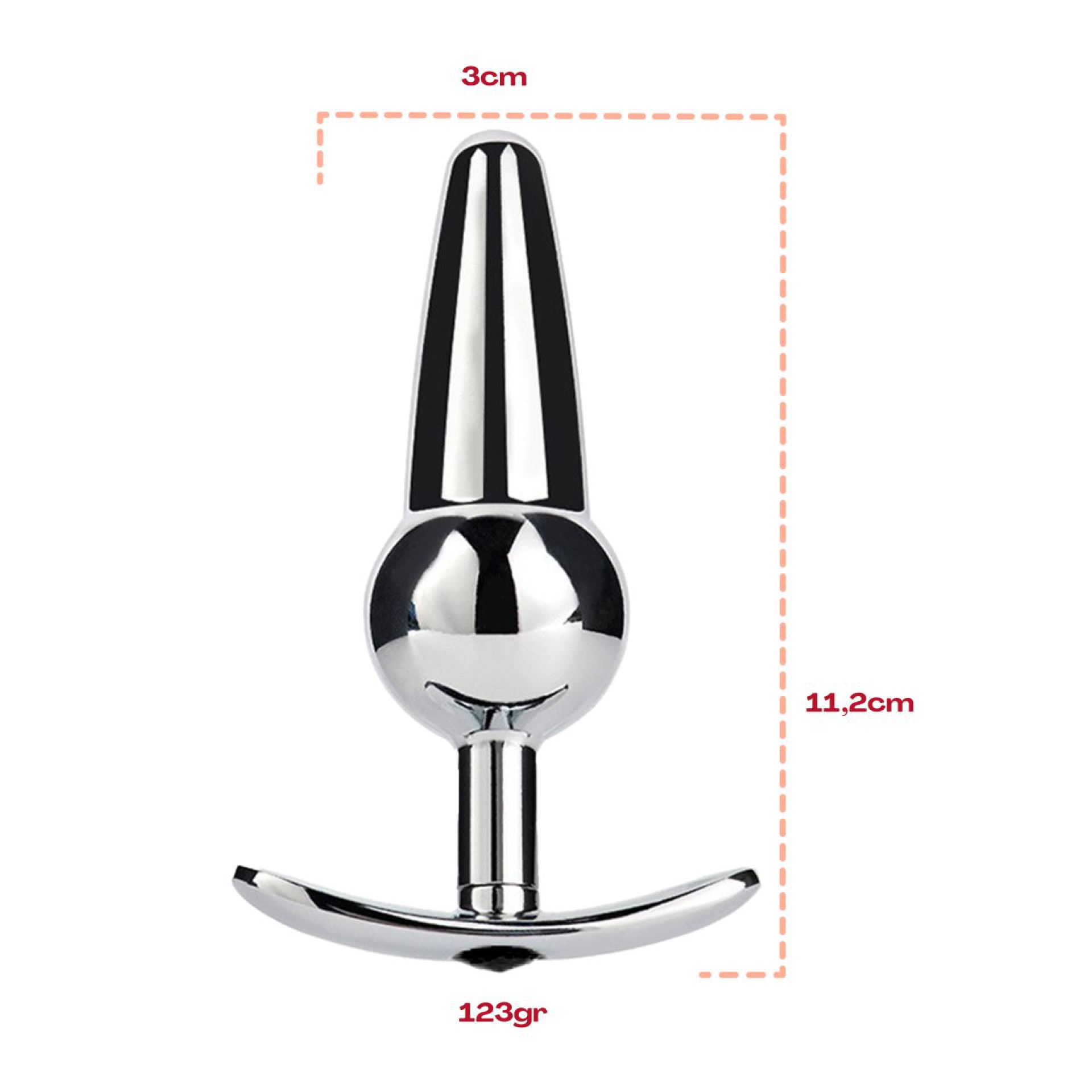 Metalen butt plug anker puntig bolletje kopen