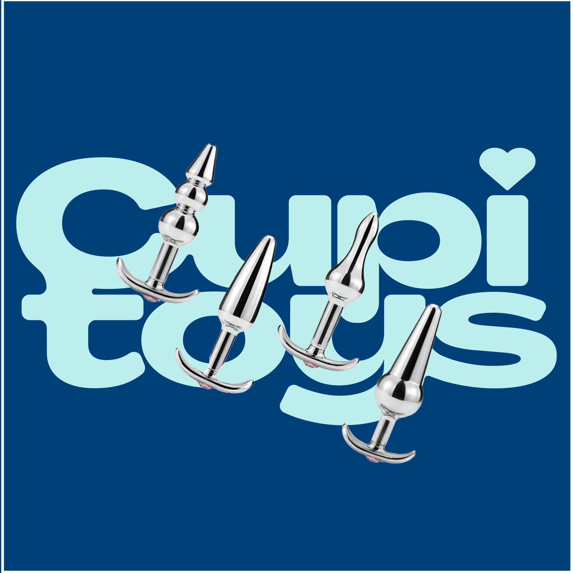 Metalen butt plug set anker zilver goedkoop