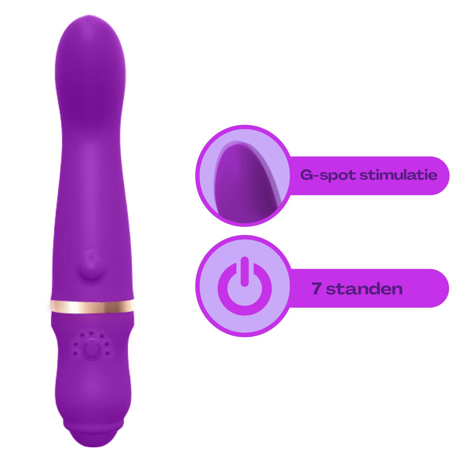 goedkope Vibrator vingervorm 19,8cm paars